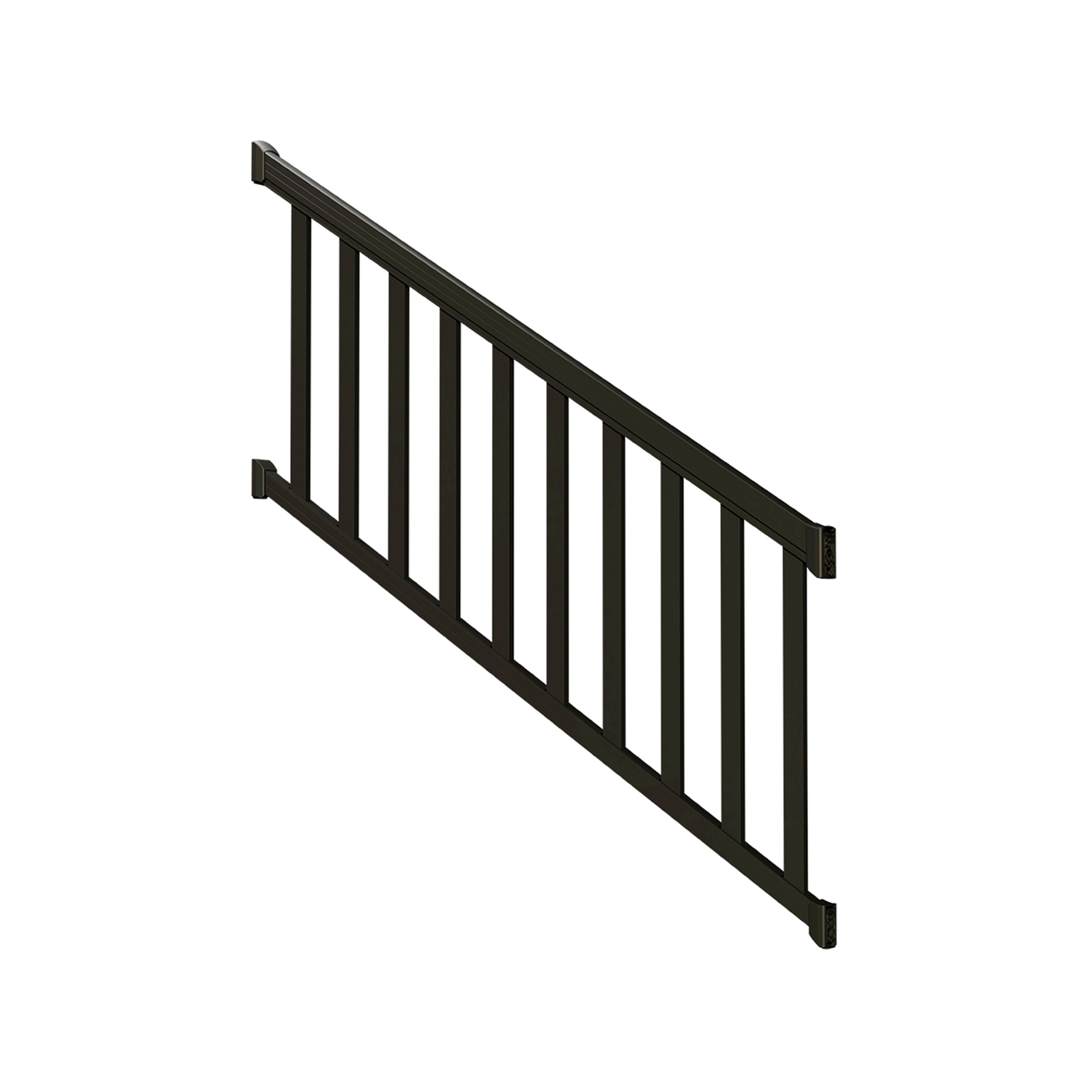 PEAK 1800mm Black Aluminium Deck Balustrade Wide Stair Baluster Kit