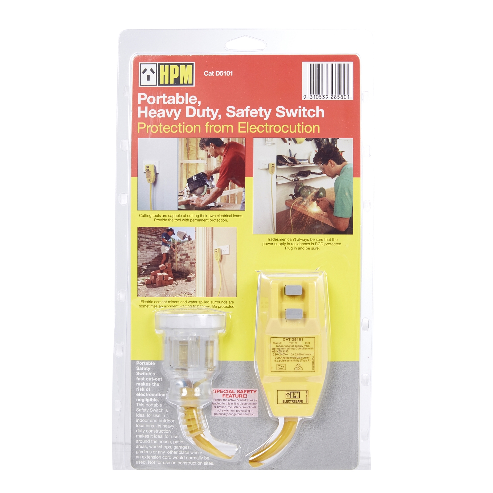 HPM 1.6m Extension Lead With Safety Switch Bunnings Australia