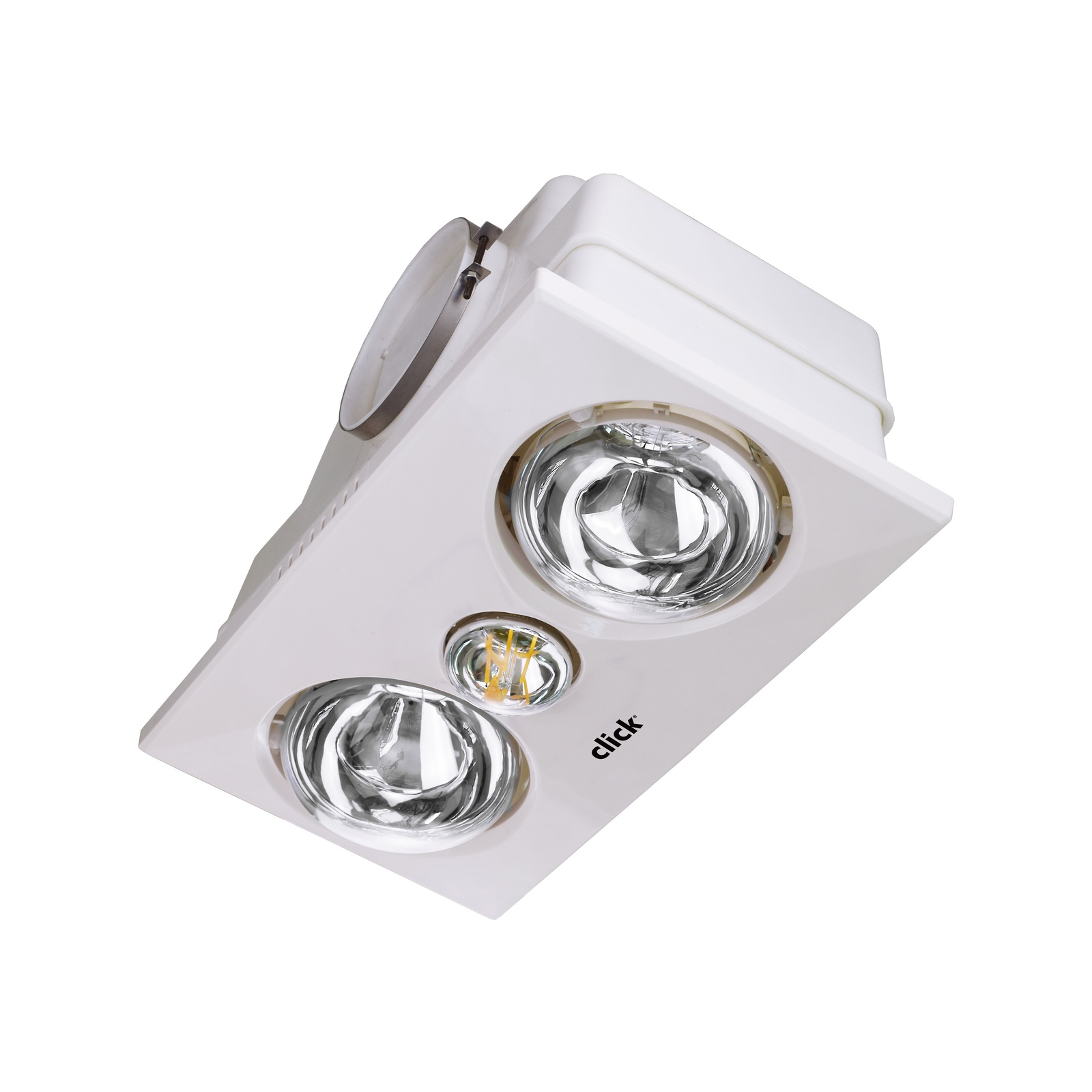 Click 2 x 275W White Ducted 3 in 1 Heater Bathroom Exhaust Fan - Bunnings  Australia