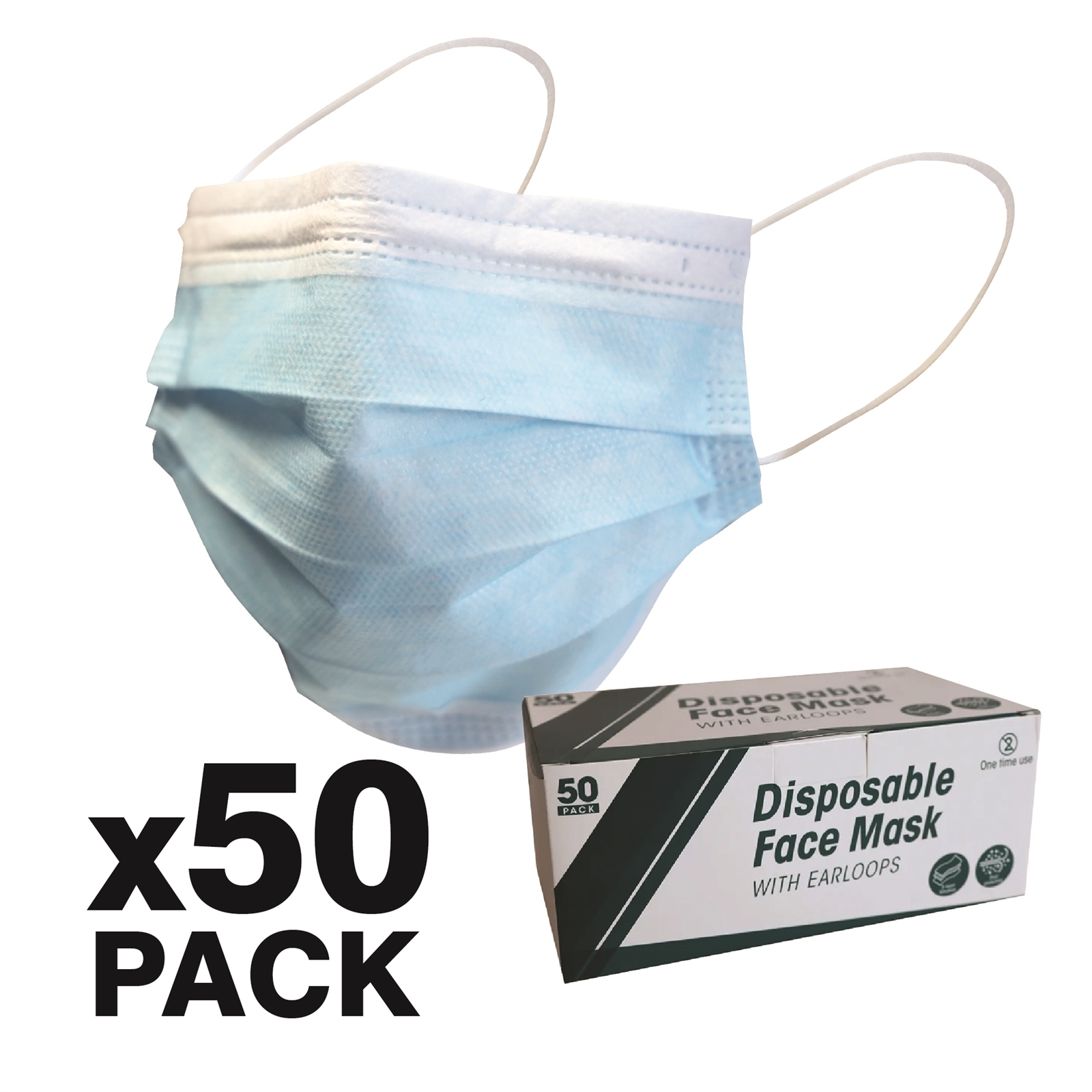 Sojo Disposable Face Mask 50 Pack Bunnings Australia