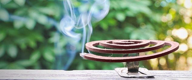 Mosquito coil burning