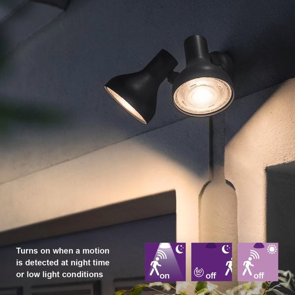Outdoor spot lights mounted on a wall