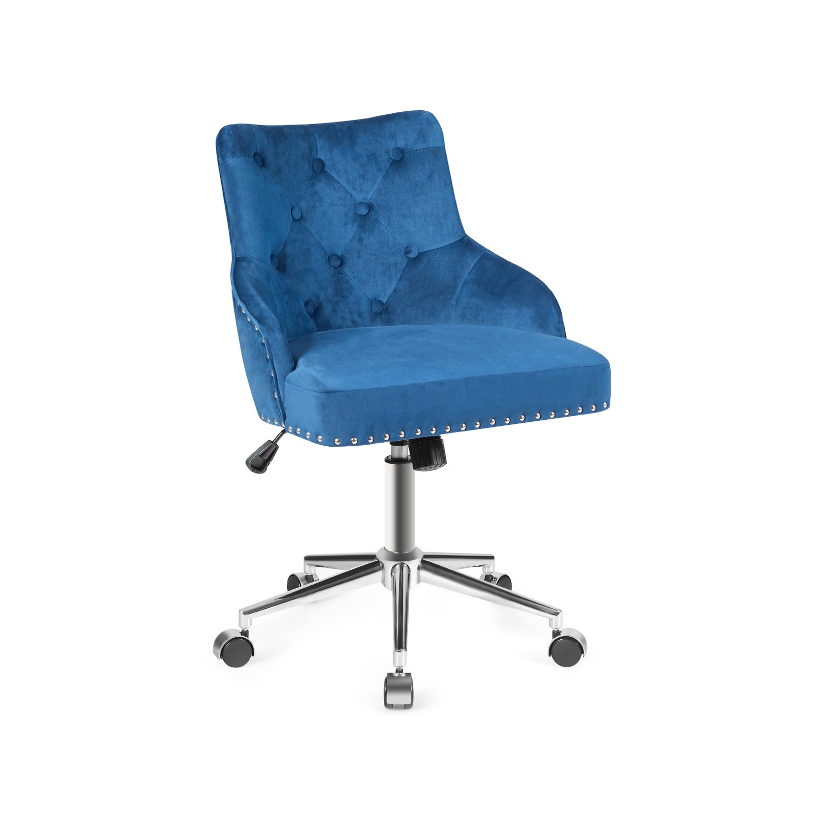 Costway Velvet Office Computer Chair, Blue - Bunnings Australia