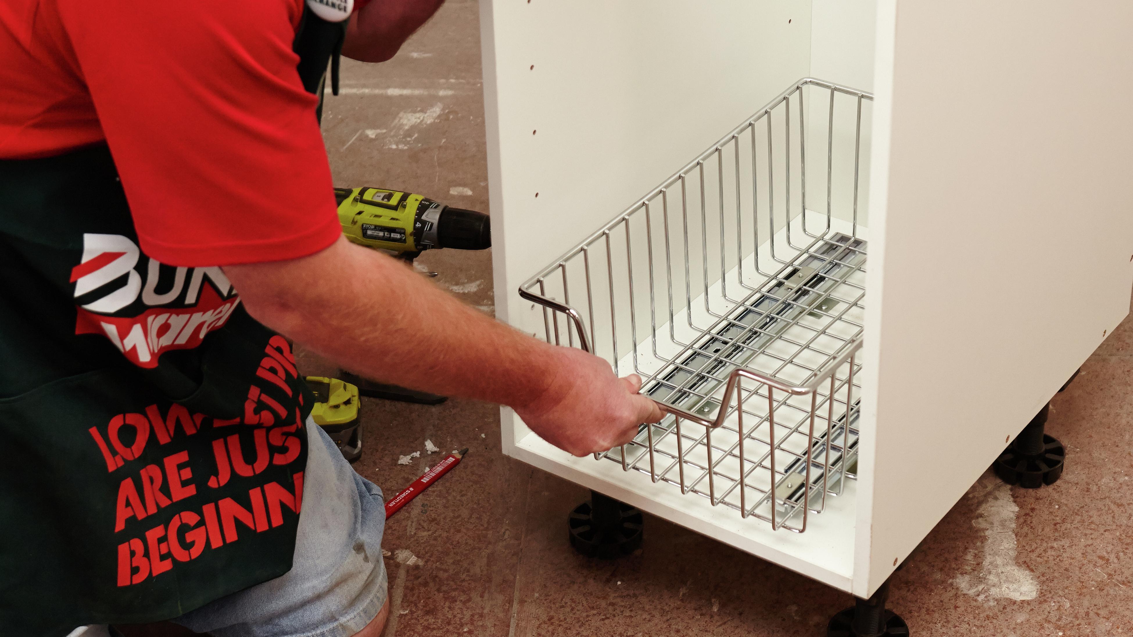 How To Install Kitchen Pull-Out Baskets - Bunnings Australia