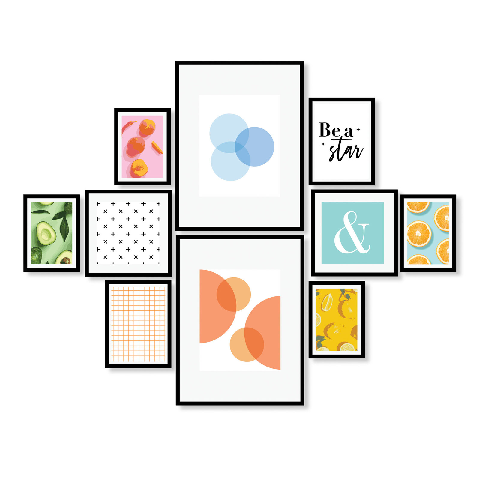 Cooper & Co. Instant Gallery Wall 10 Piece Frame Set Black Bunnings Australia