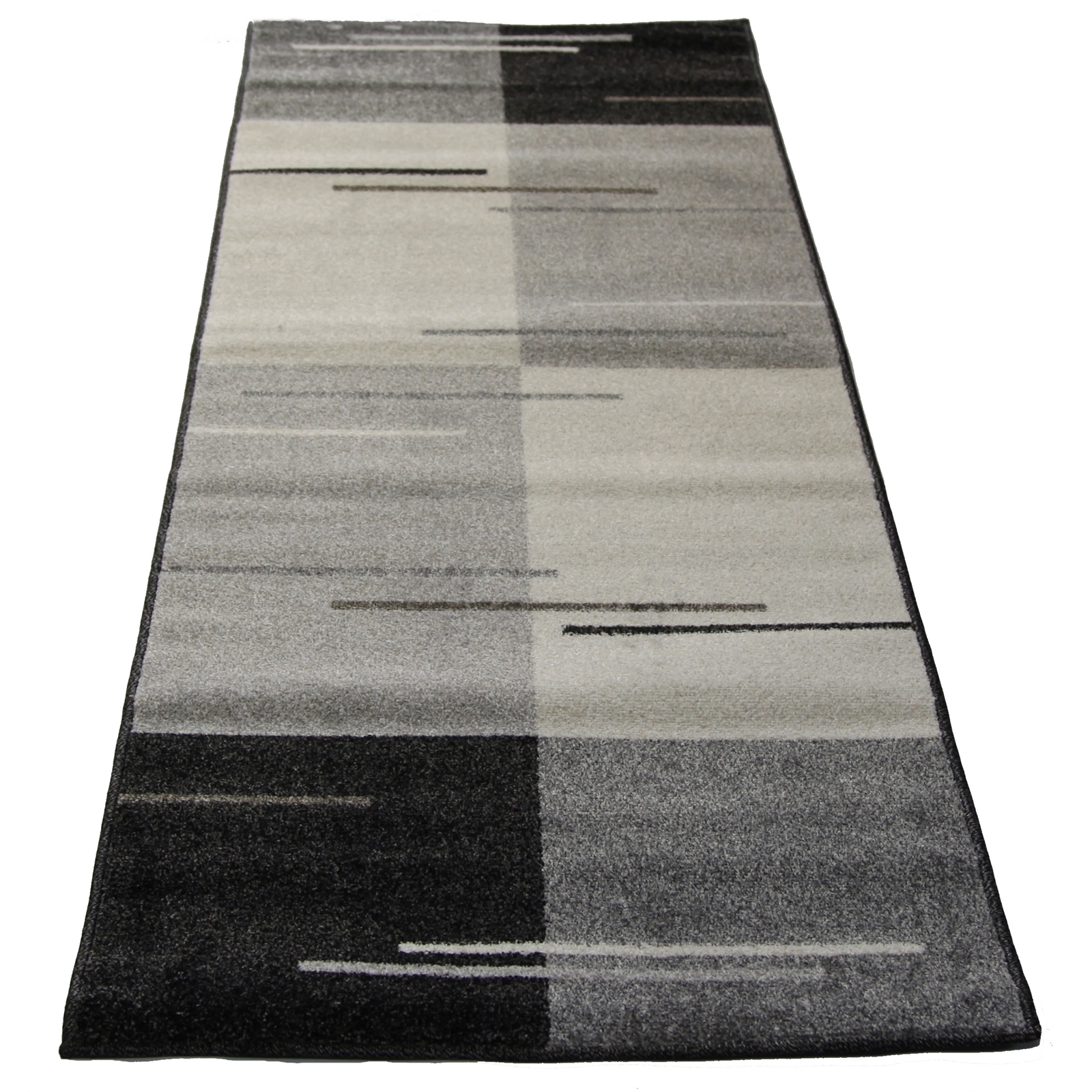 Sahara 80 x 230cm Lines Jet Rug - Bunnings Australia