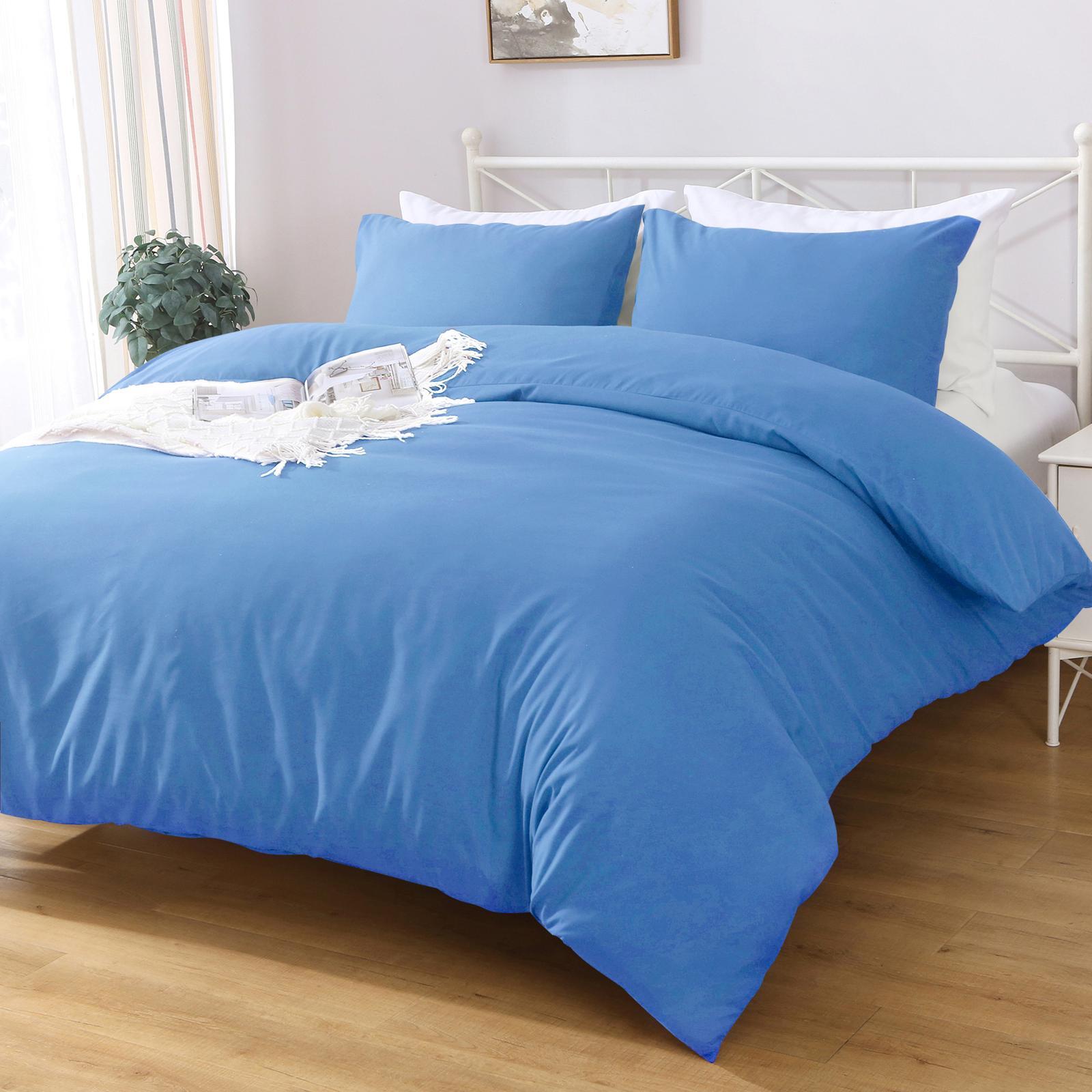 LINENOVA Microfiber Soft 1200TC Quilt Cover Set Aqua Double - Bunnings ...