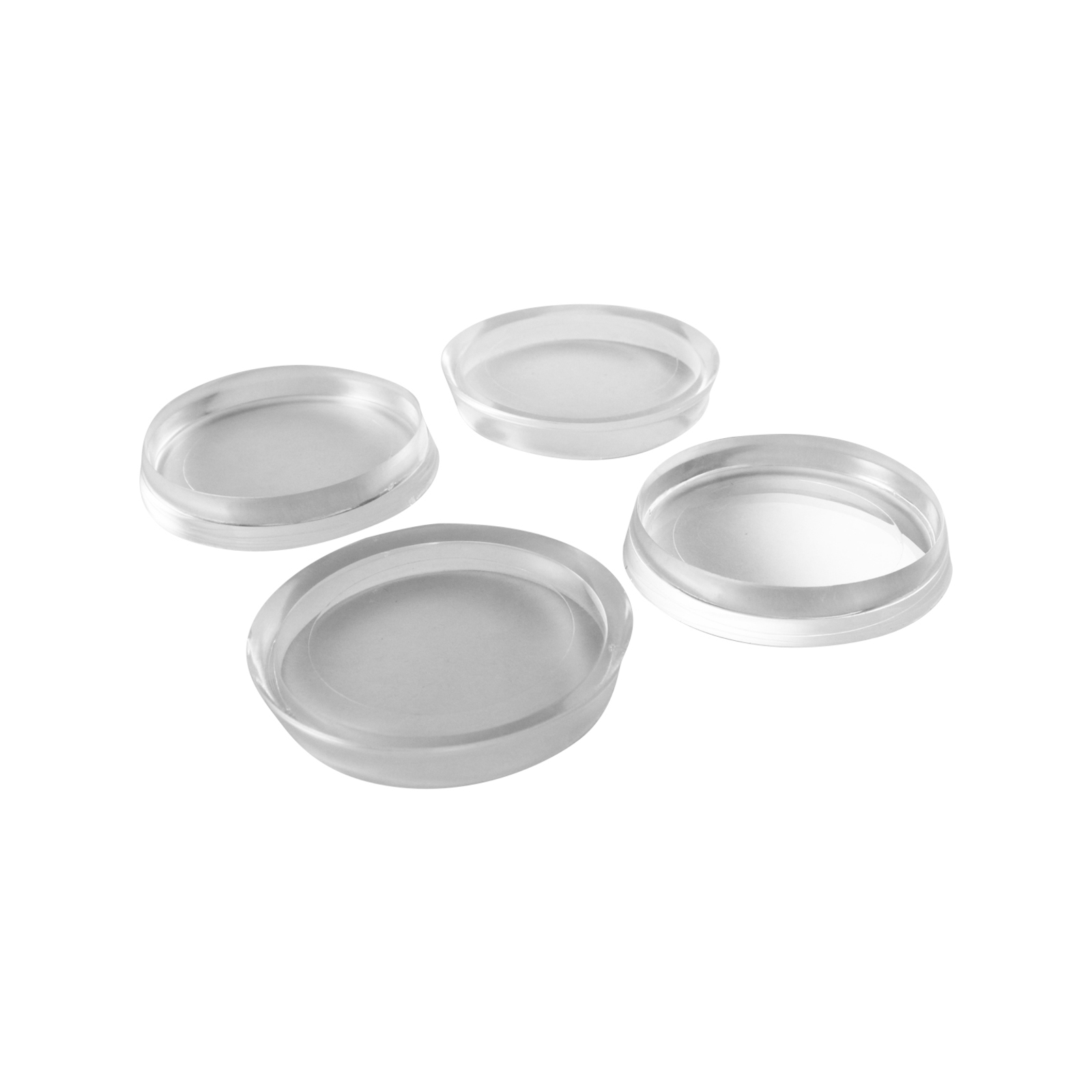 Surface Gard 48mm Clear Round Plastic Castor Cup 4 Pack Bunnings