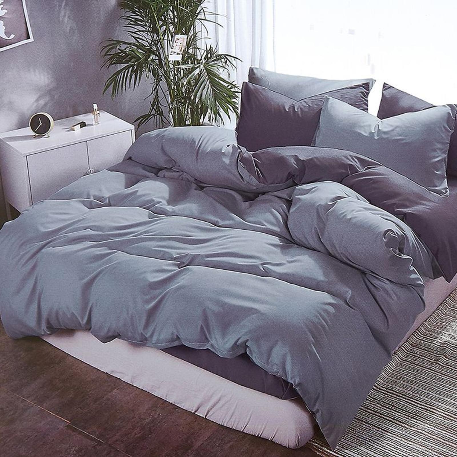 Fabric Fantastic 1000TC Reversible Super King Size Grey Quilt/Duvet