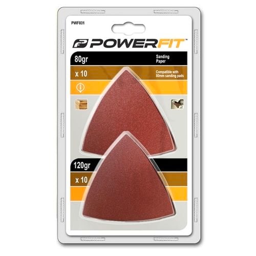 PowerFit 80mm 20 Piece Power Sanding Paper Set Bunnings Australia