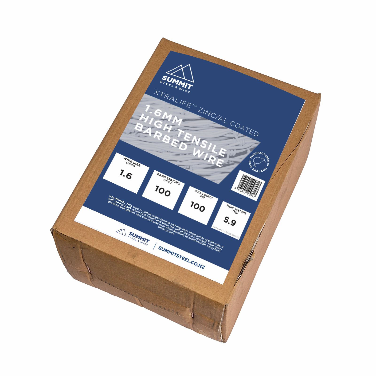 Summit Steel & Wire 100m Reverse Twist Barbed Wire Bunnings New Zealand