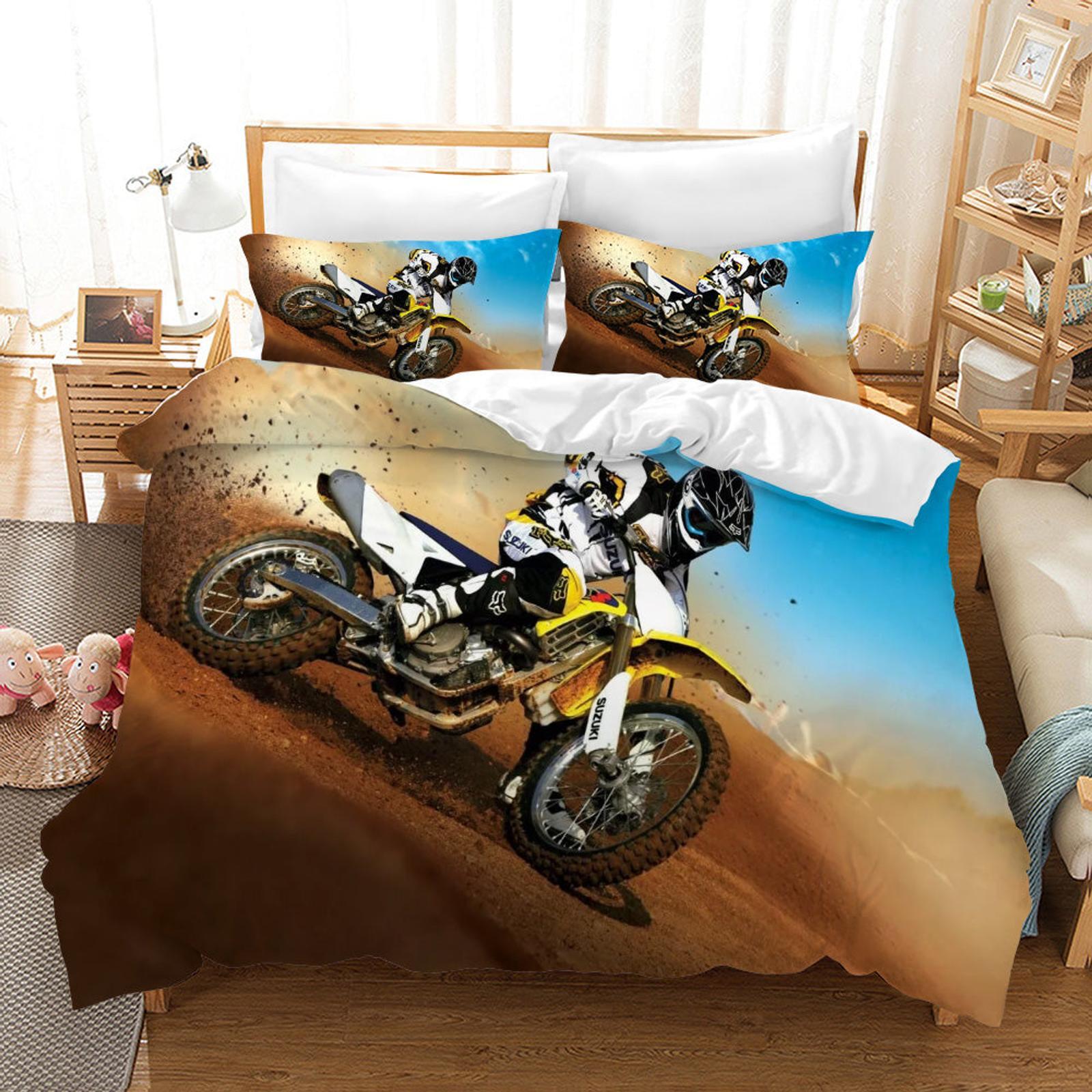 Pattern Print Motocross Bed Set Quilt main image 1
