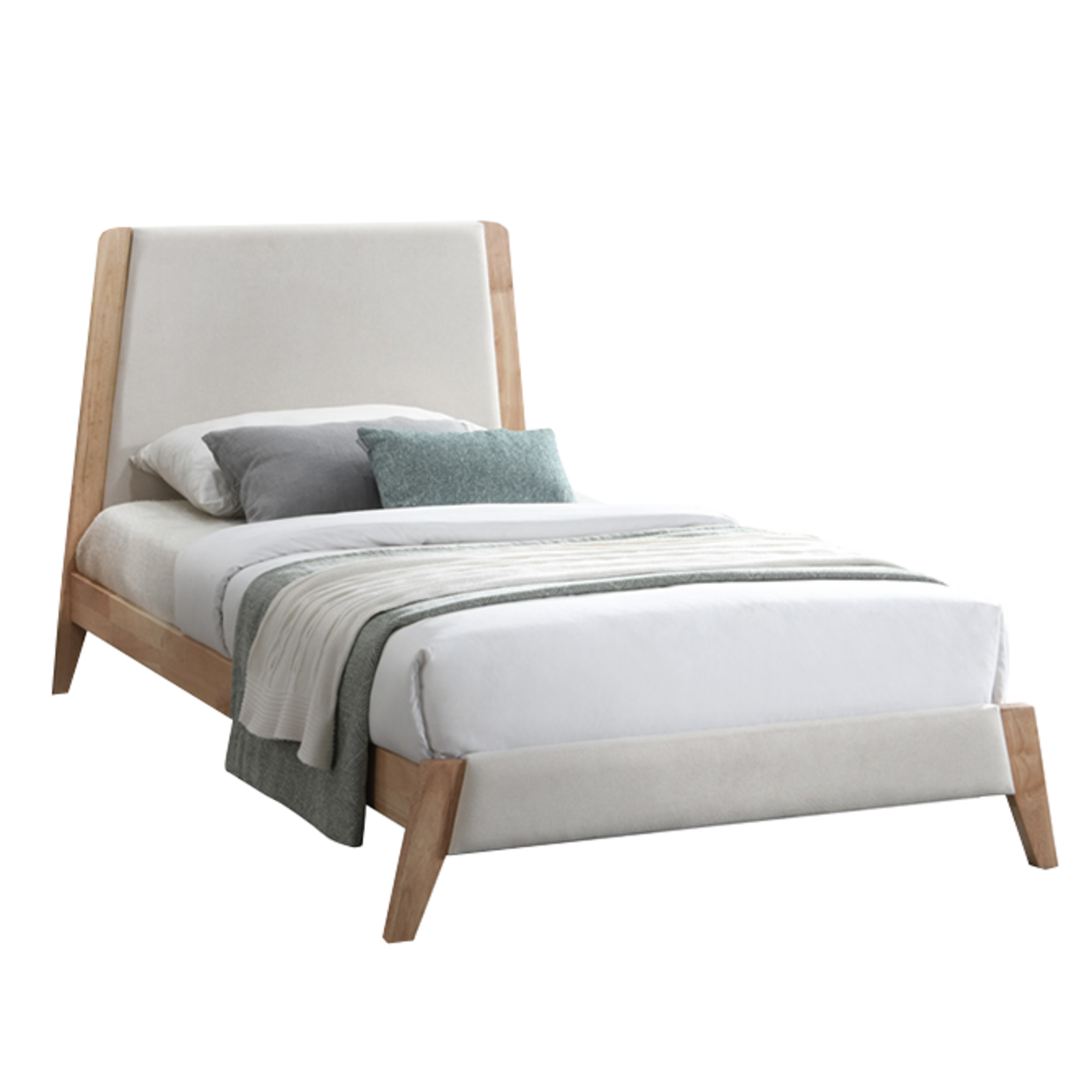 Finn King Single Bed Frame Natural Hardwood Bunnings Australia