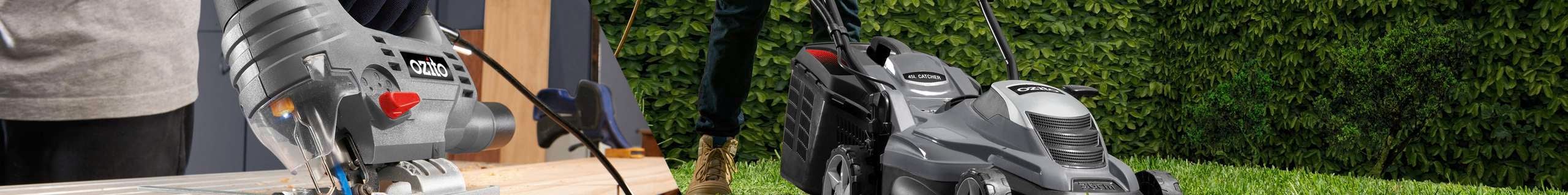 Ozito - header banner - Ozito mower and reciprocating saw