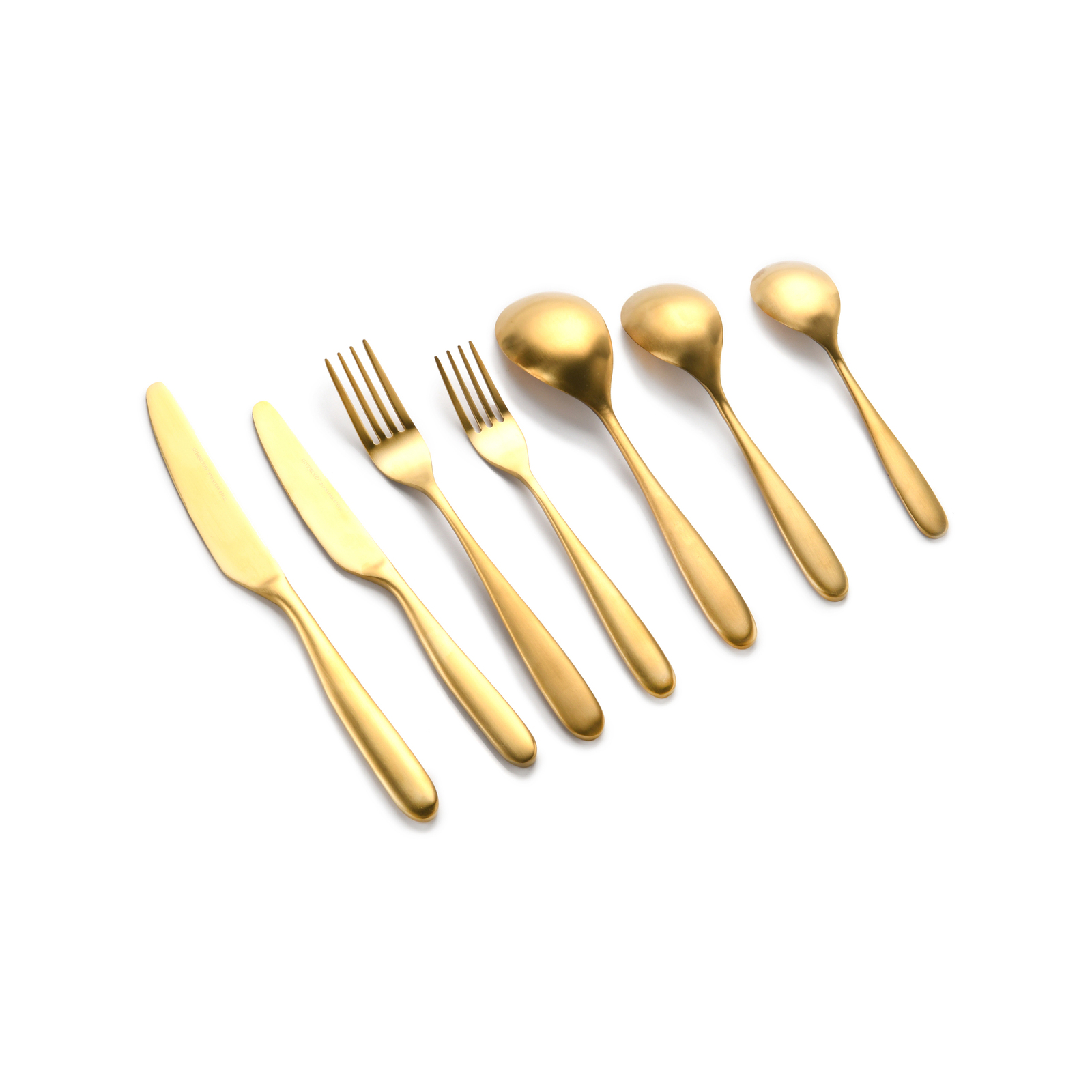 Sherwood Nouveau 42 Piece Cutlery Set Matte Gold - Bunnings Australia