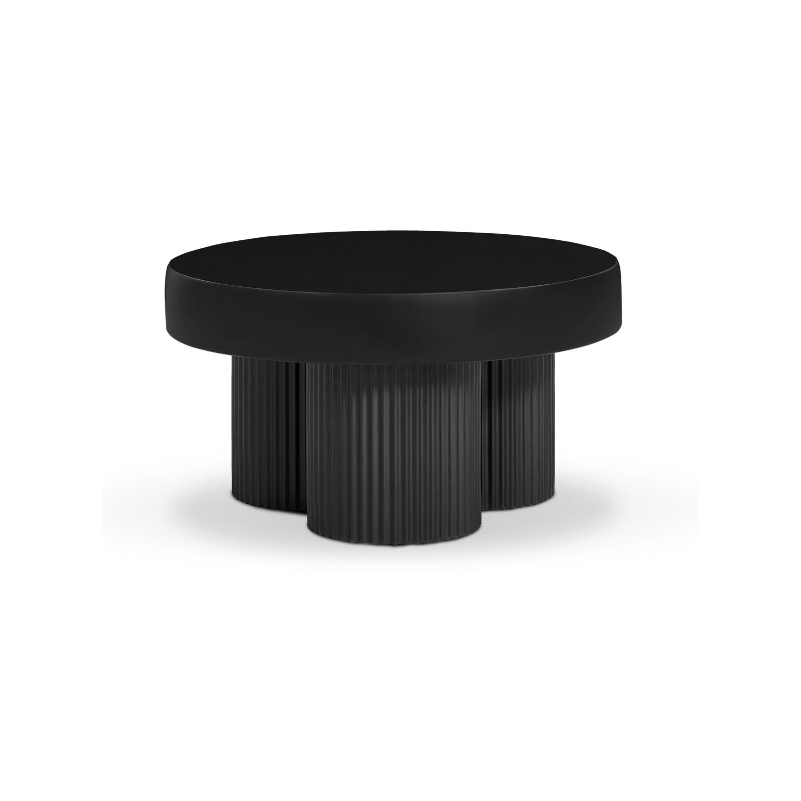 Maya Ribbed Black Coffee Table Bunnings Australia