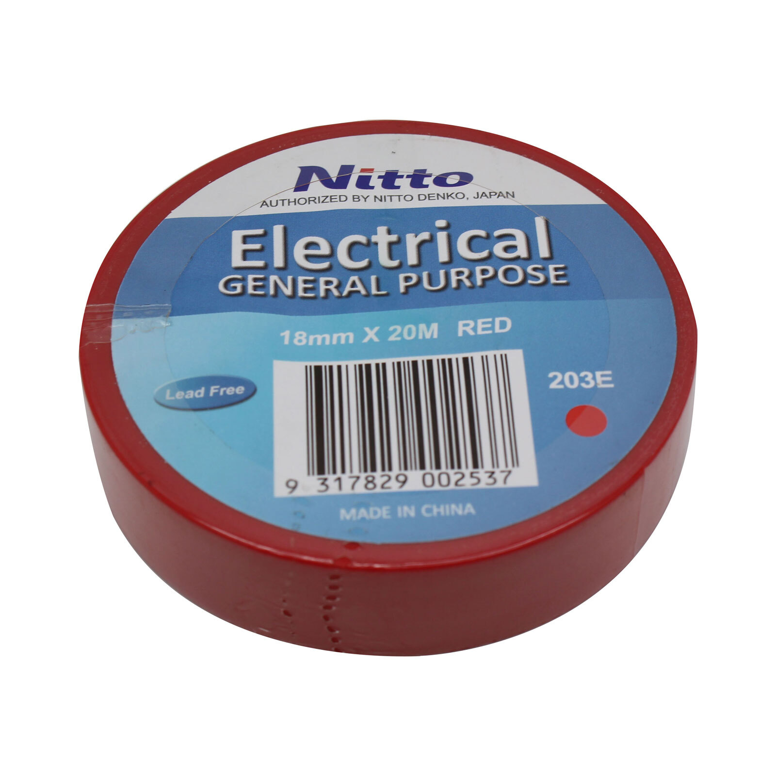 Nitto Denko 18mm x 20m Red PVC Electrical Insulation Tape Bunnings