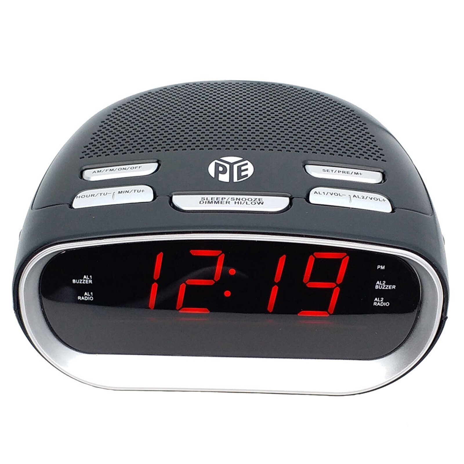 PYE Radio Clock w/ Alarm/Red Display Desk Clock Set Bunnings Australia