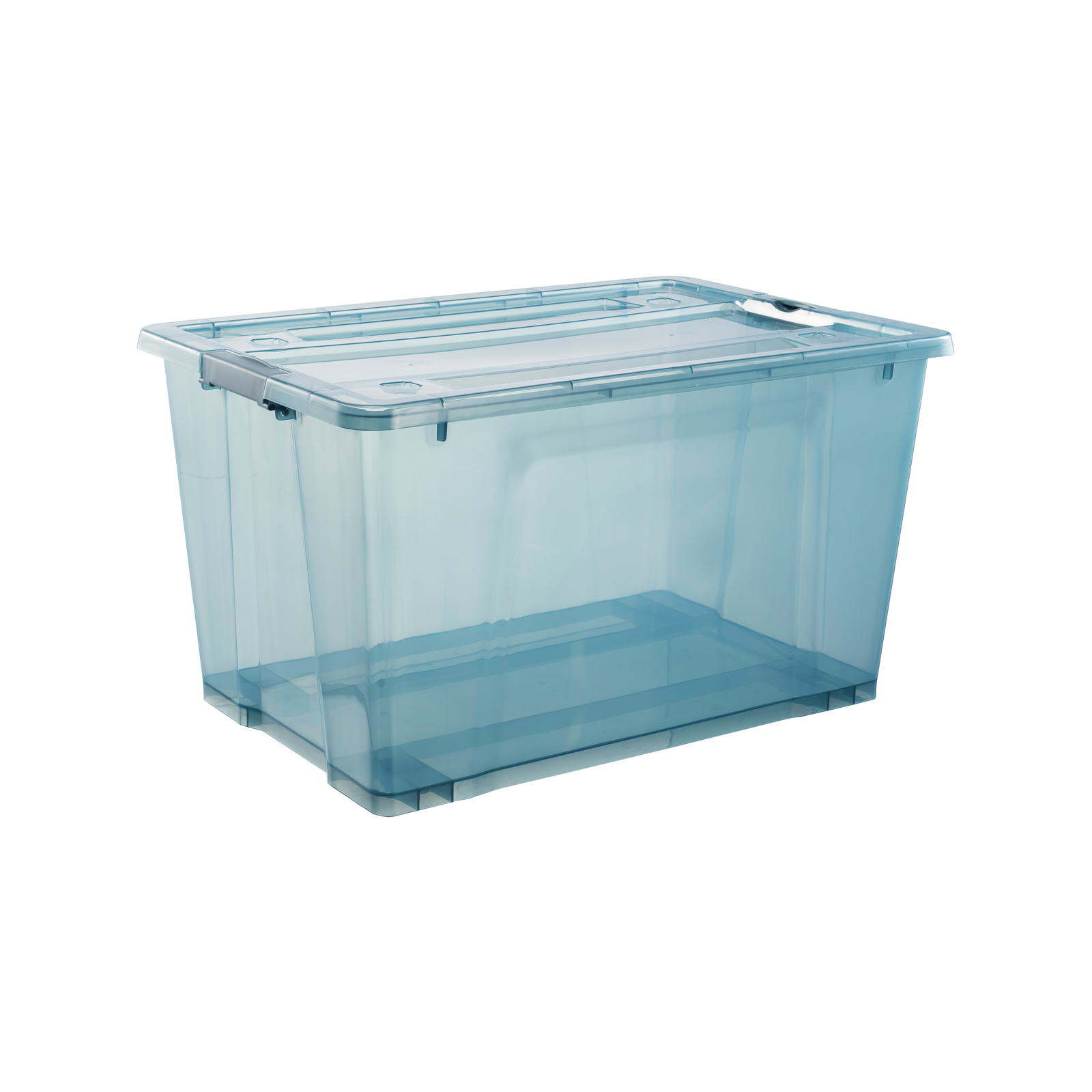 Montgomery 50L Pastel Blue Translucent Storage Container Bunnings Australia