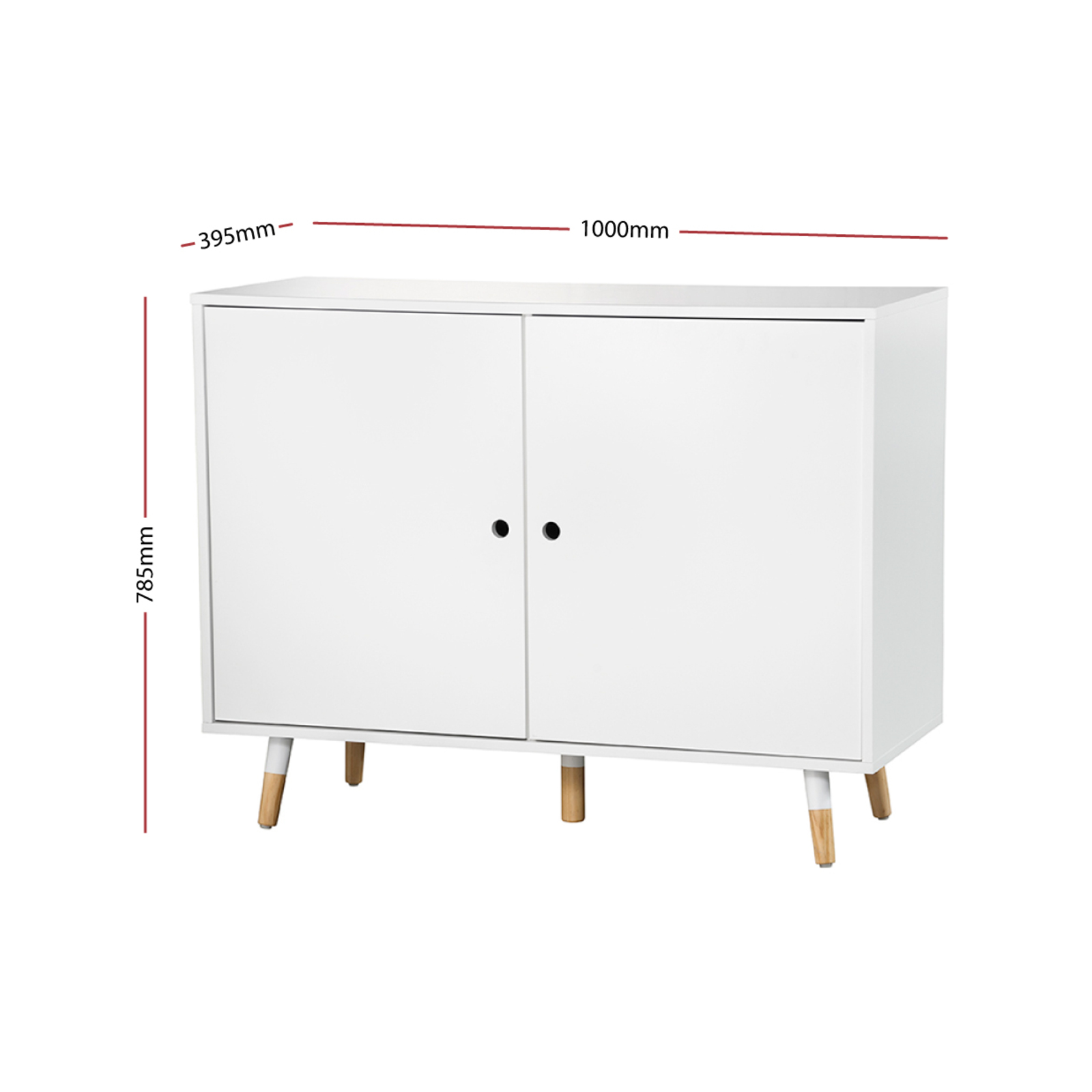 Groove Buffet Sideboard Storage Scandinavian Natural Base White