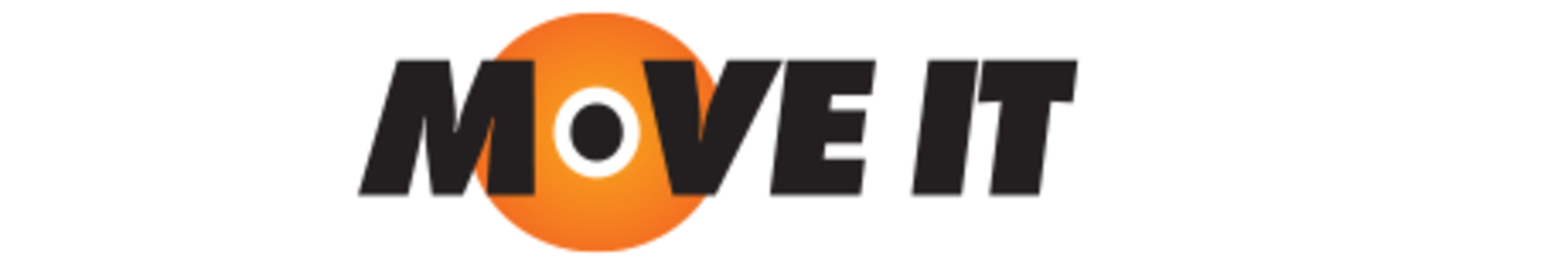 Logo in black and orange.