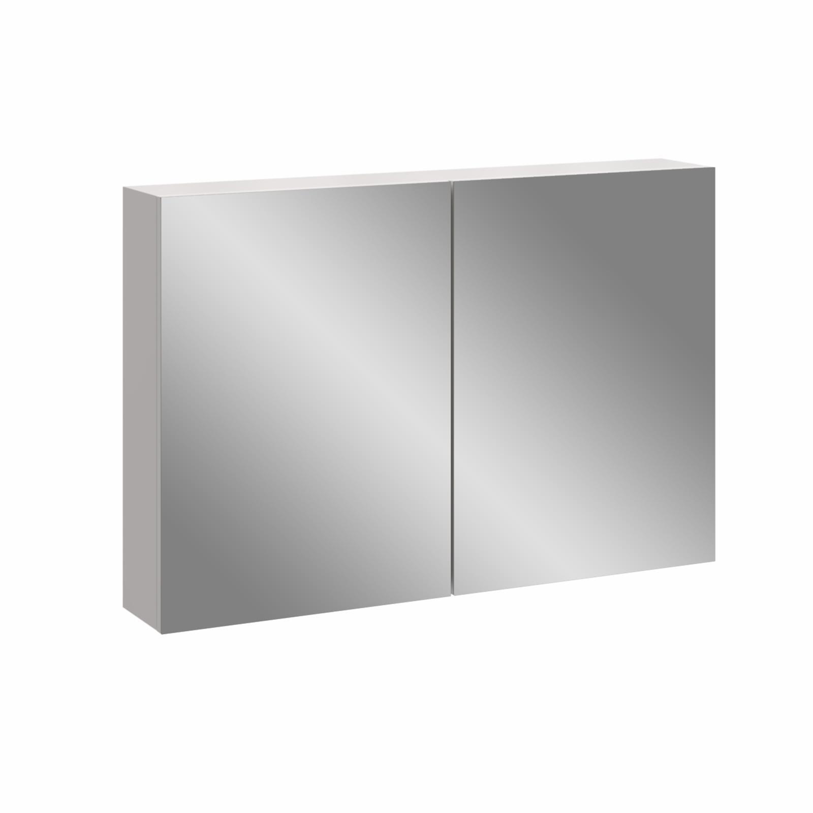 Stein 900 x 600mm White Stylo Bathroom Cabinet With Mirror Doors ...