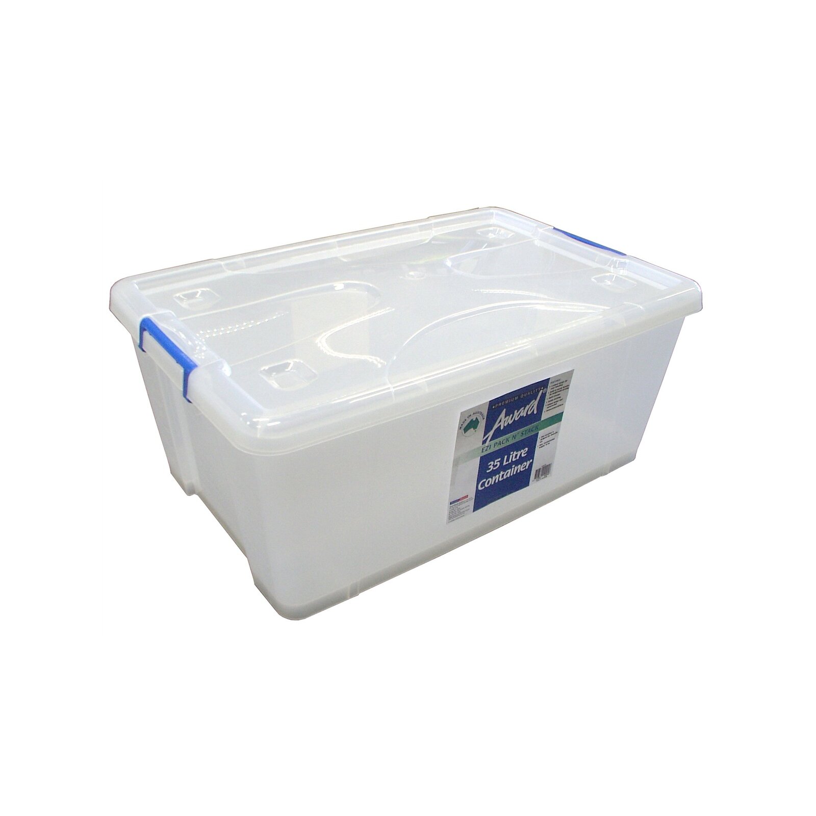Award Pack N Stack Storage Container with Wheels 35L Bunnings Australia