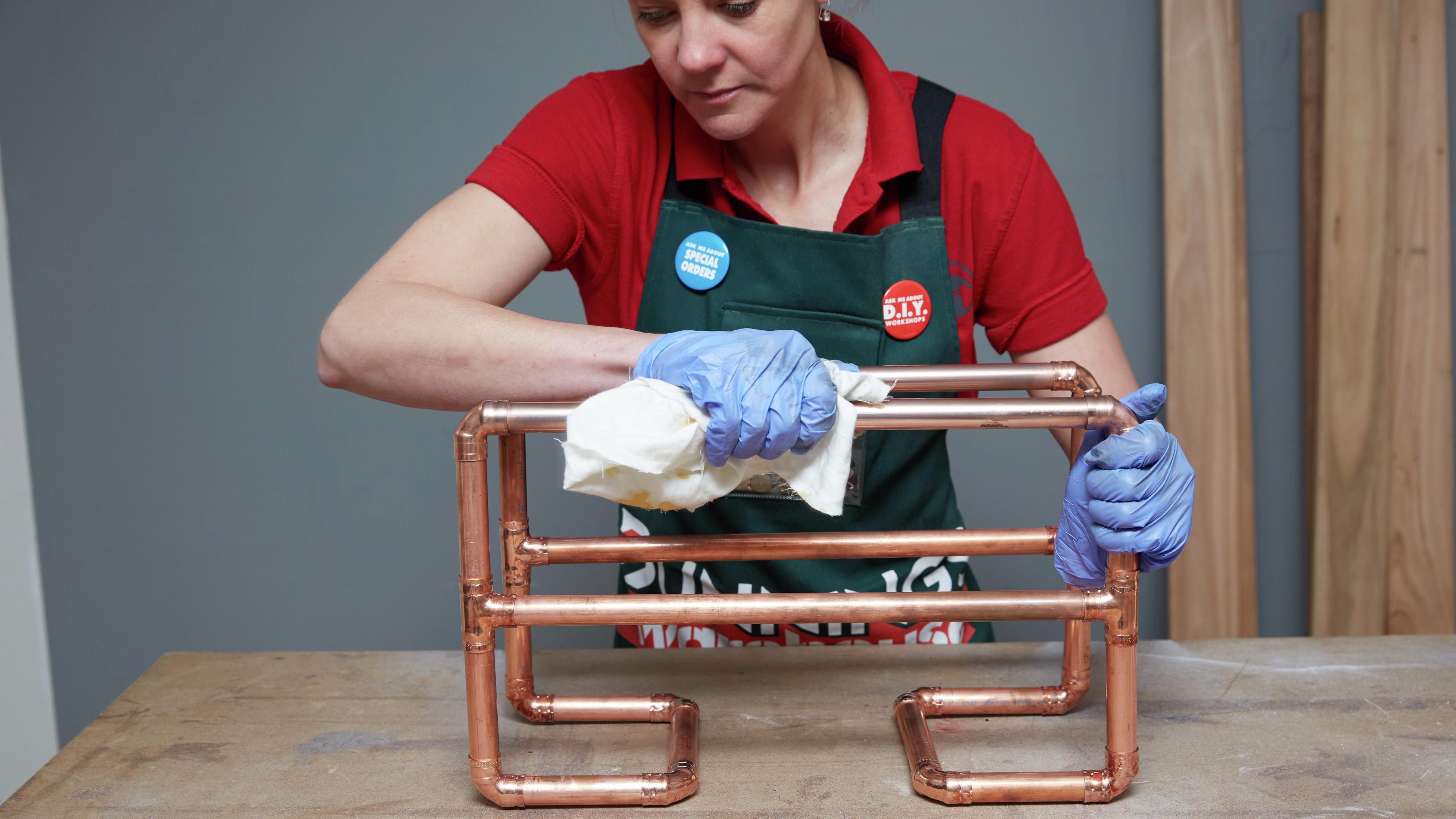 DIY Copper Magazine Rack