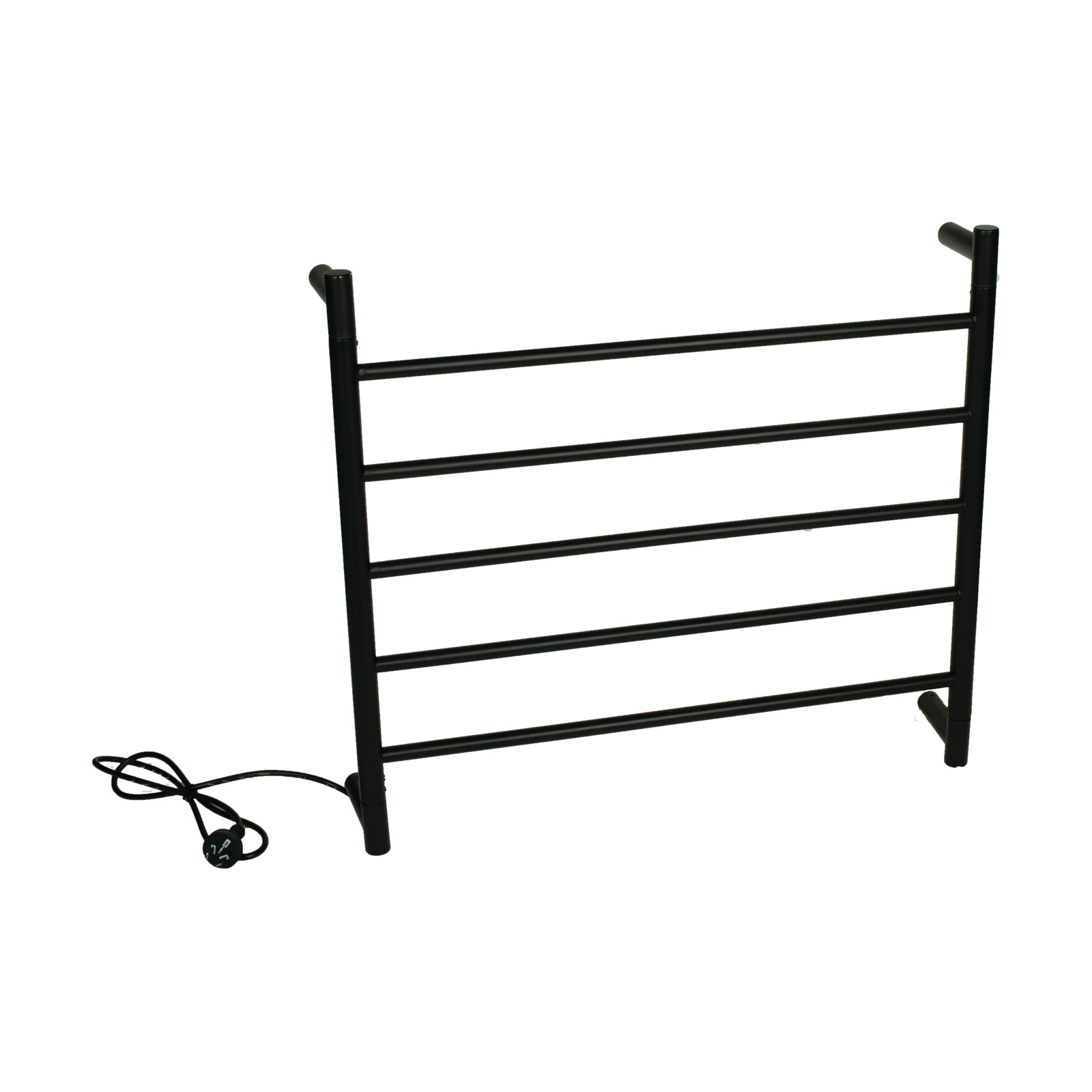 Barelli Black 5 Bar Round Heated Towel Rail - Bunnings New Zealand