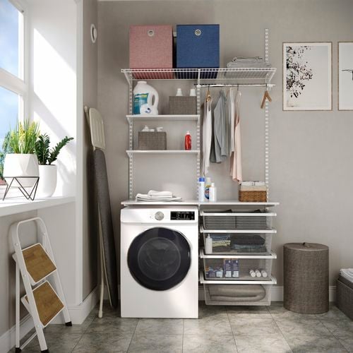 Shelf in laundry.