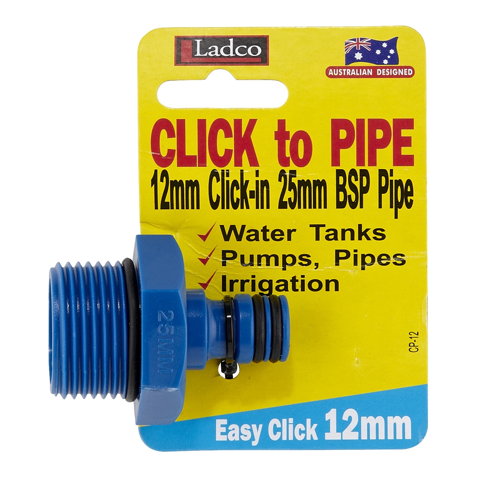 Ladco 12 x 25mm Click To Pipe Hose Fitting Adapter Bunnings Australia