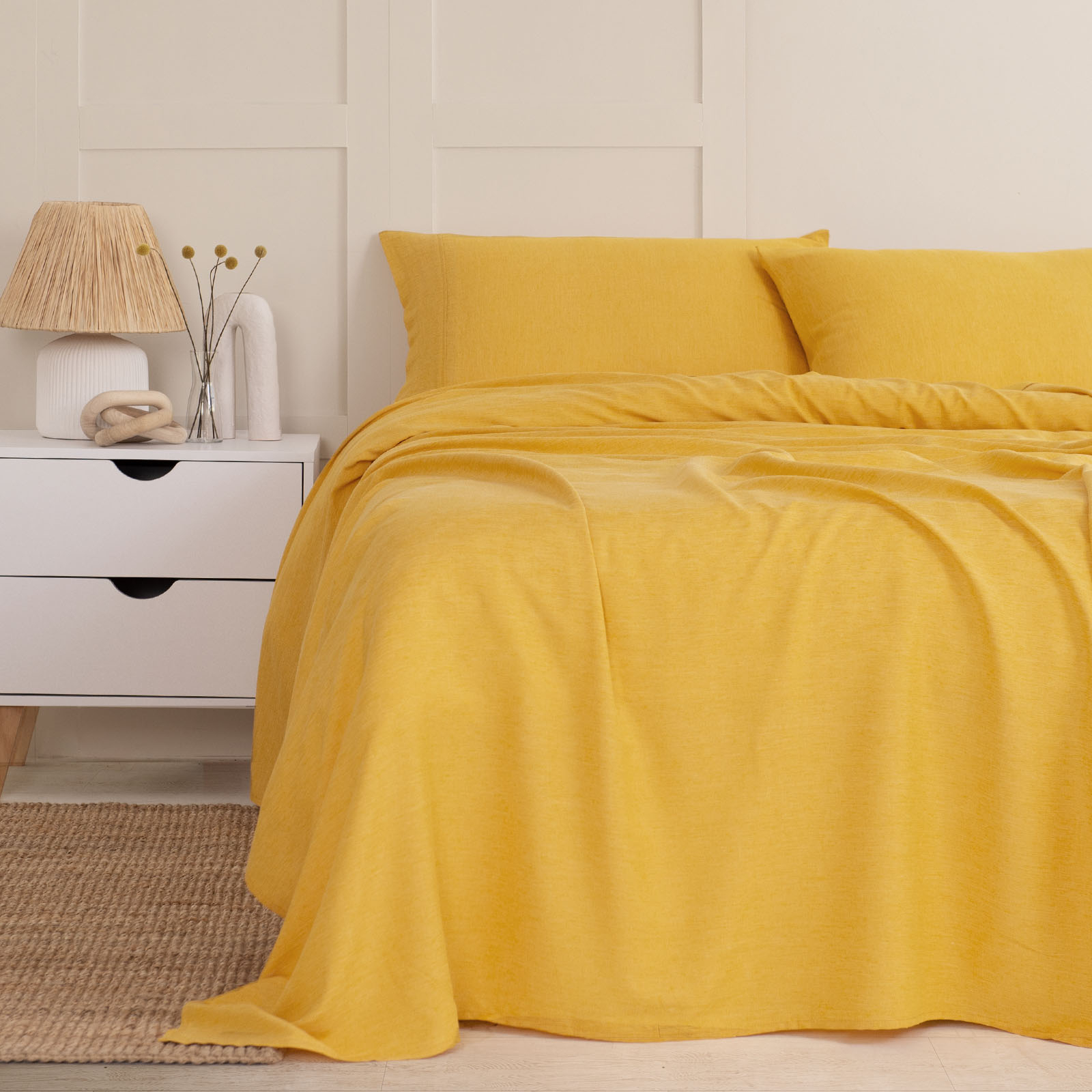 sheet-set-queen-mustard-gold-luxury-soft-bed-sheet-set-bunnings