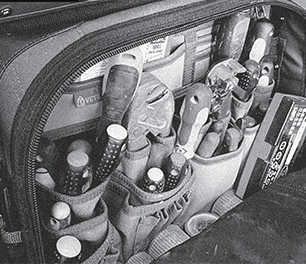 Tool bag with many tools