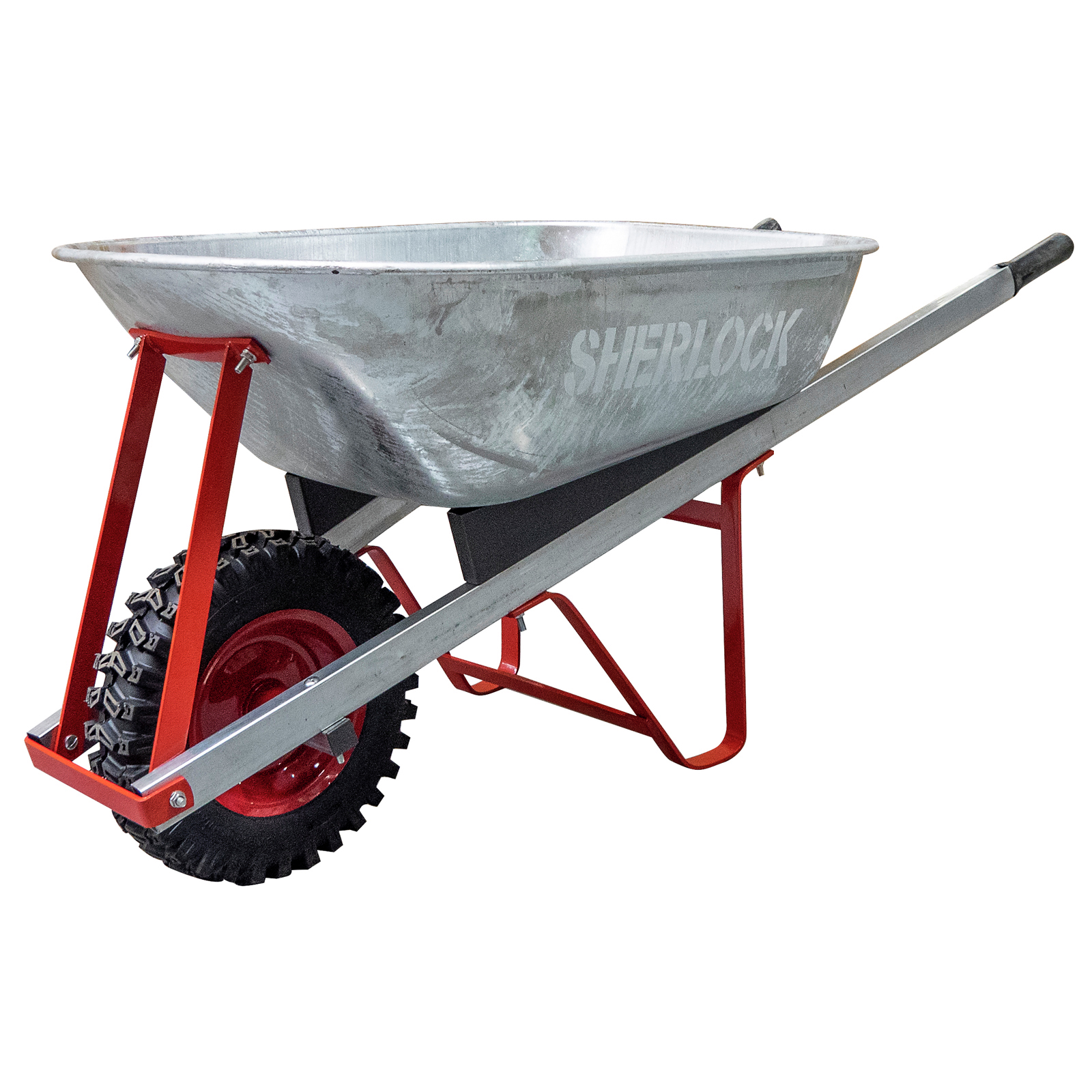 Sherlock 100L Trade Tough Galvanised Steel Tray Wheelbarrow Bunnings Australia