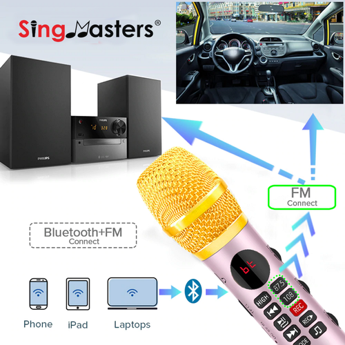 SingMasters SM30 Handheld Portable CarPool Bluetooth Karaoke Wireless