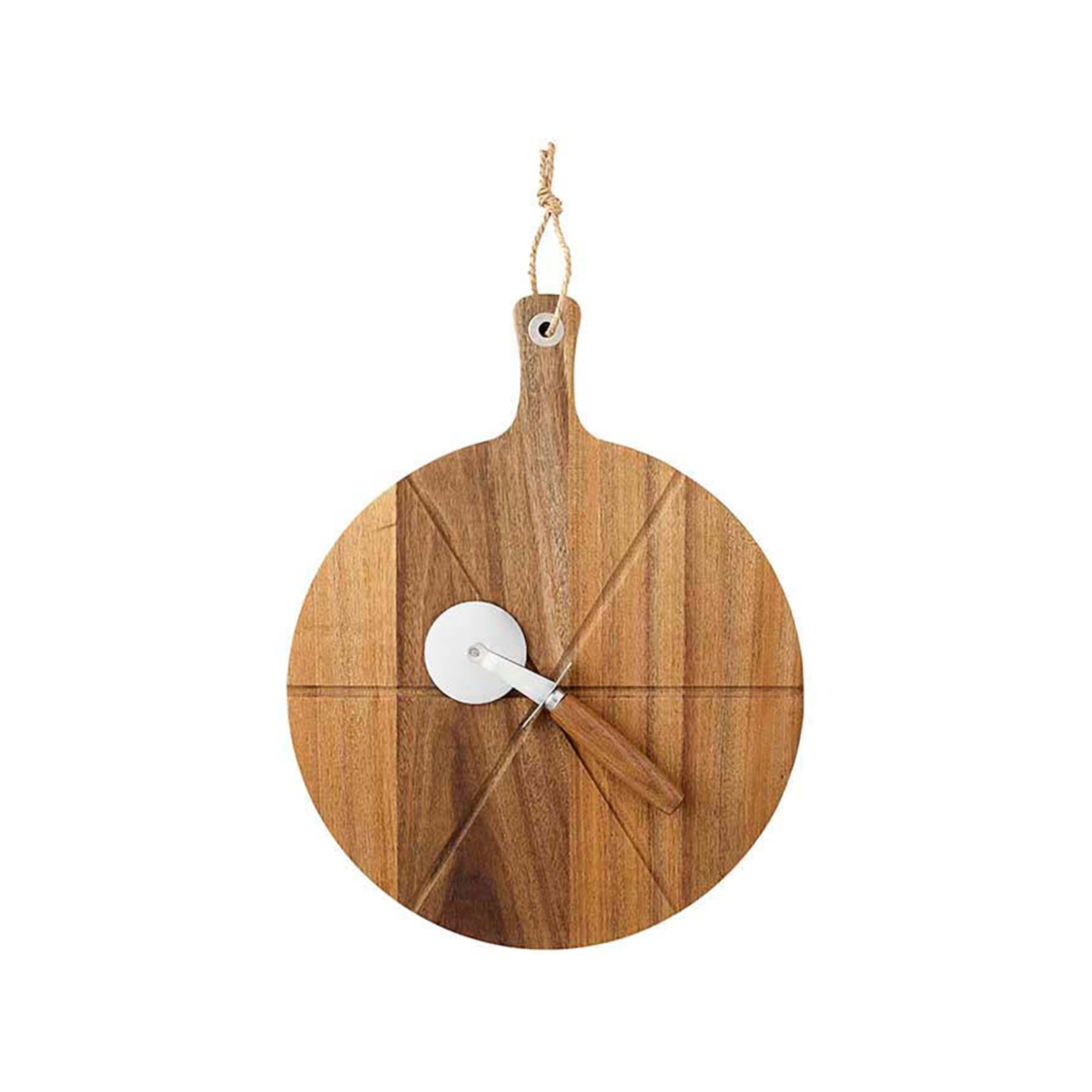 2pc Tempa Fromagerie Acacia Wood Pizza Set w/ Board/Cutter Bunnings