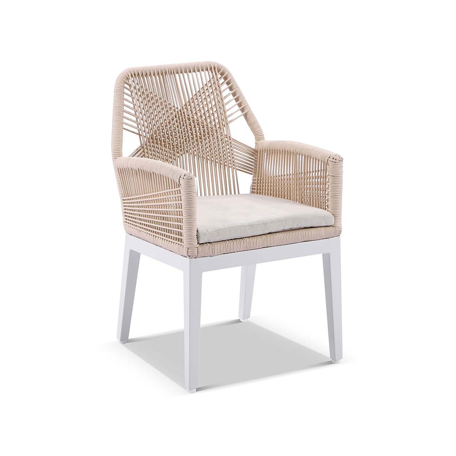 Outdoor Hugo Aluminium And Rope Dining Chair Bunnings Australia