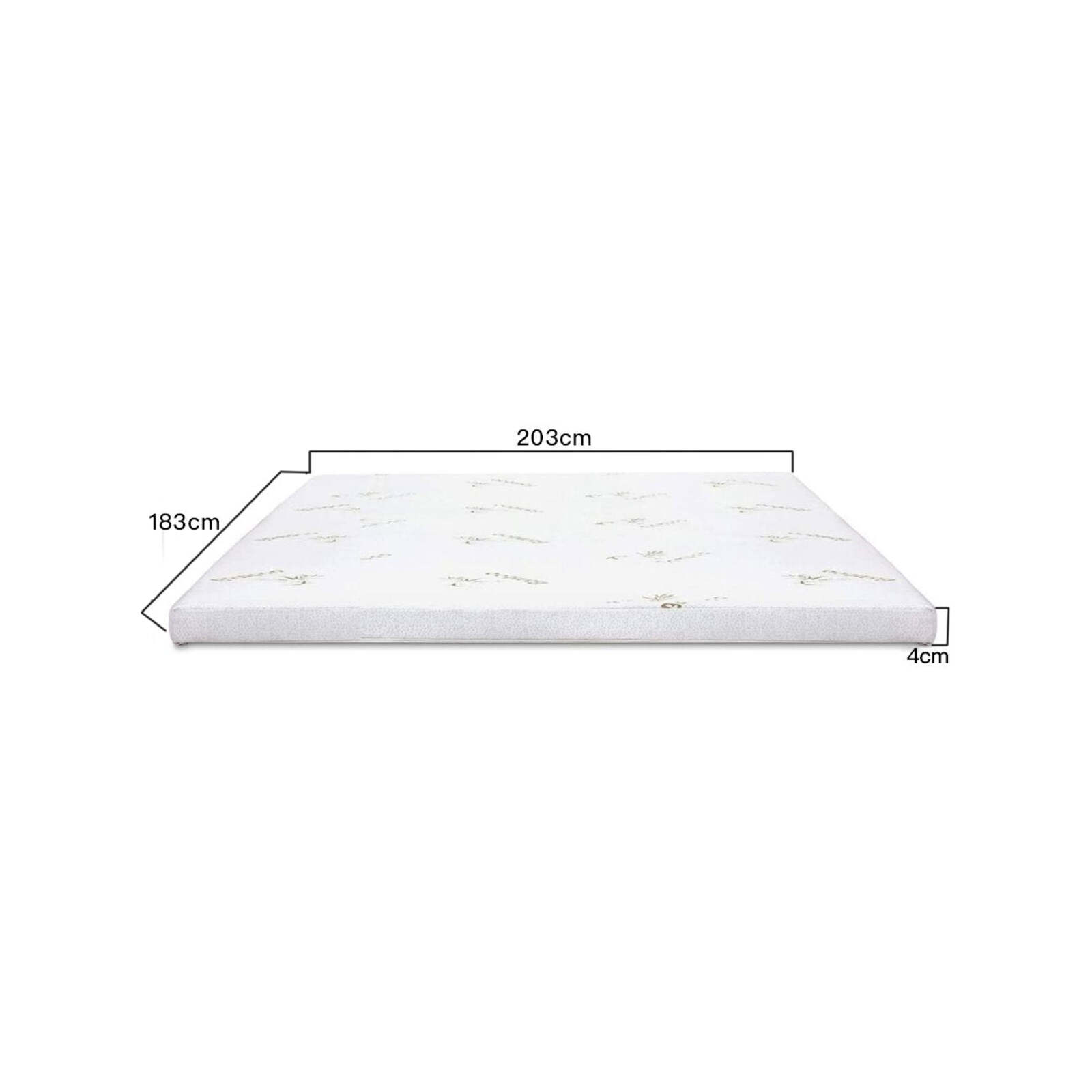 Memory Foam Mattress Topper with Bamboo Cover - King - Bunnings Australia