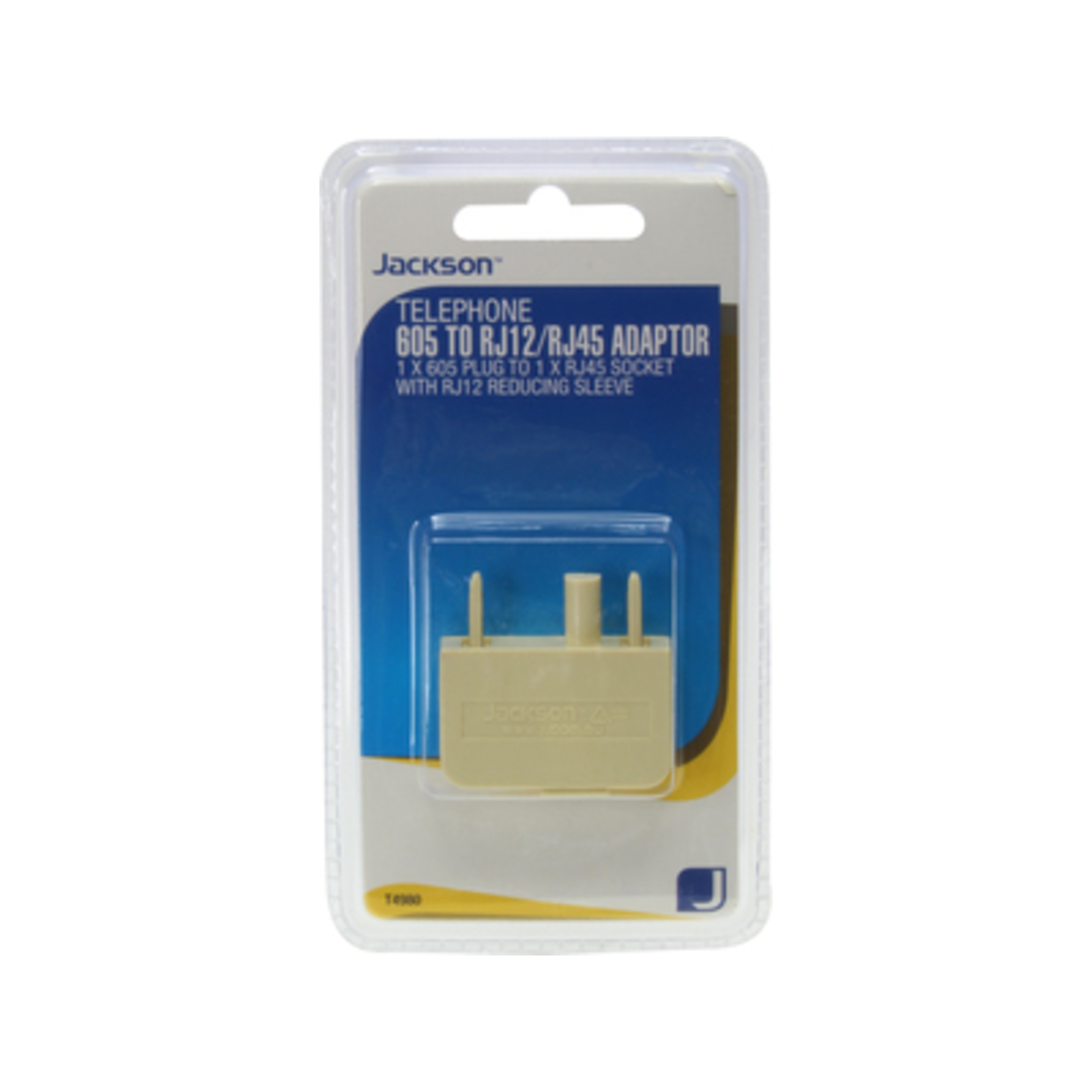 Jackson 605 to RJ12/45 Modular Telephone Adaptor Plug Bunnings Australia