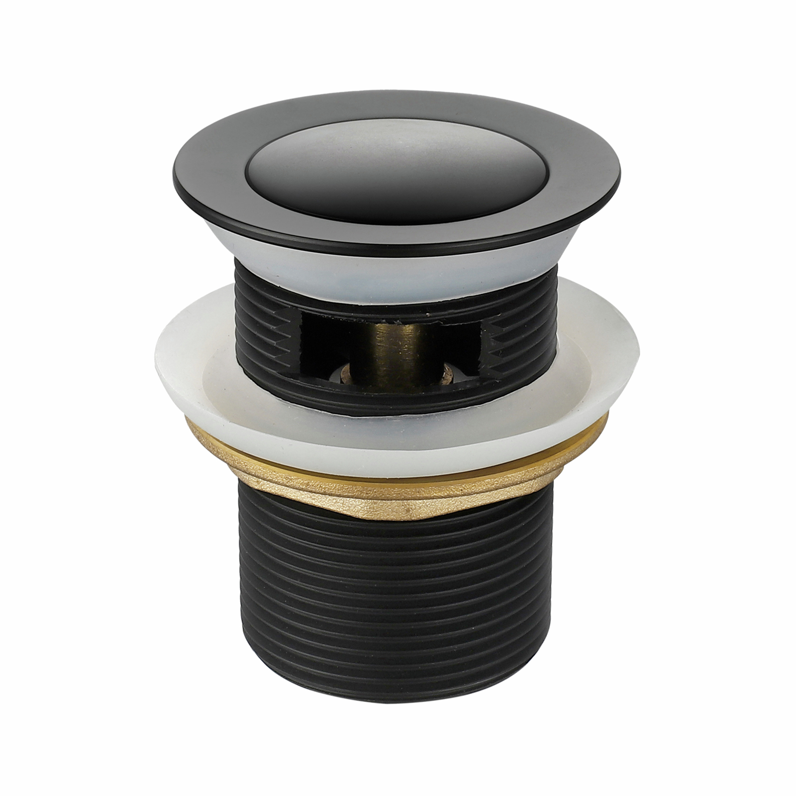 40mm Matte Black PopUp Basin Waste With Overflow Bunnings