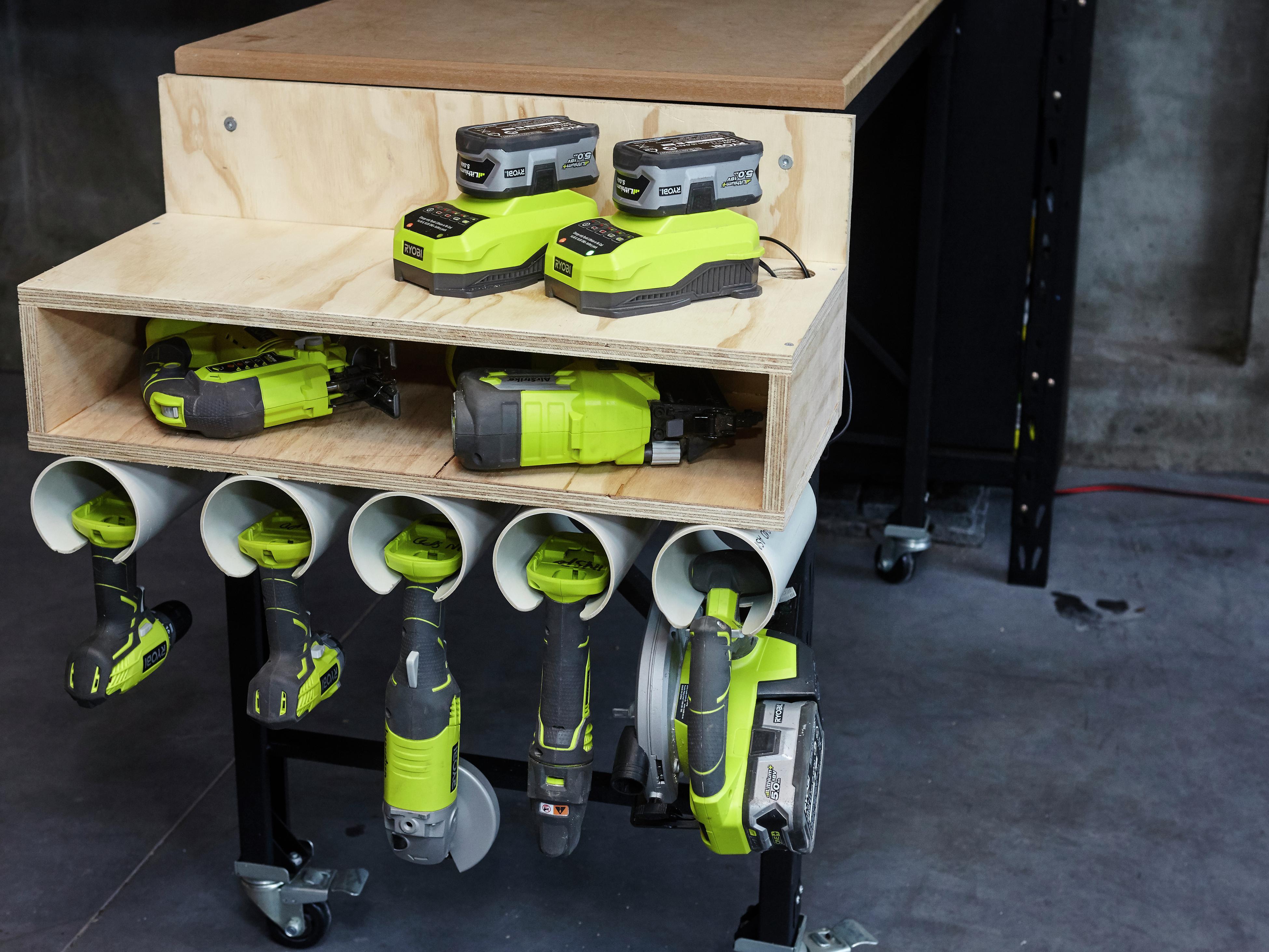 Cordless power best sale tool storage plans