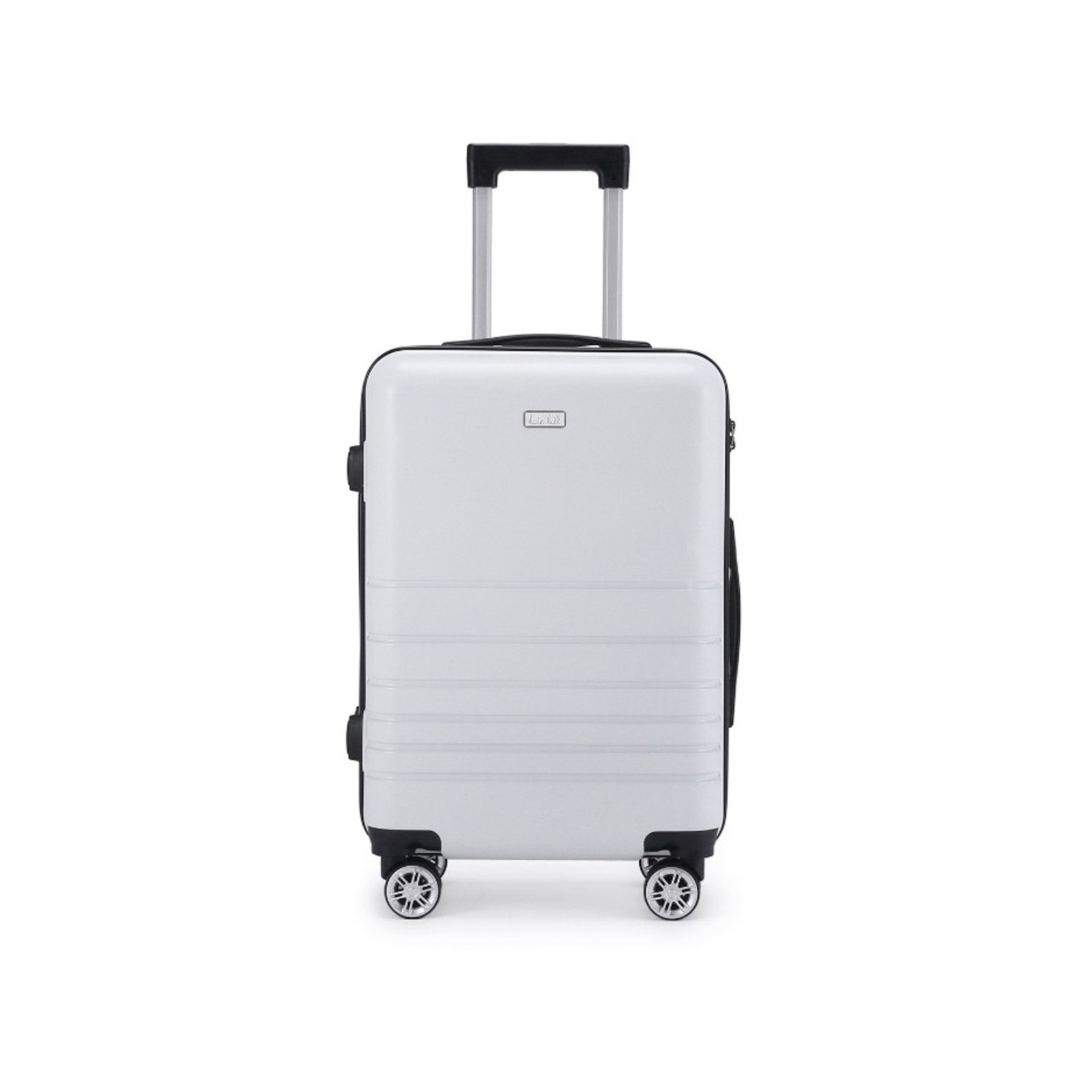 Kate Hill Bloom Luggage Small Wheeled Trolley Hard Suitcase White 53L ...