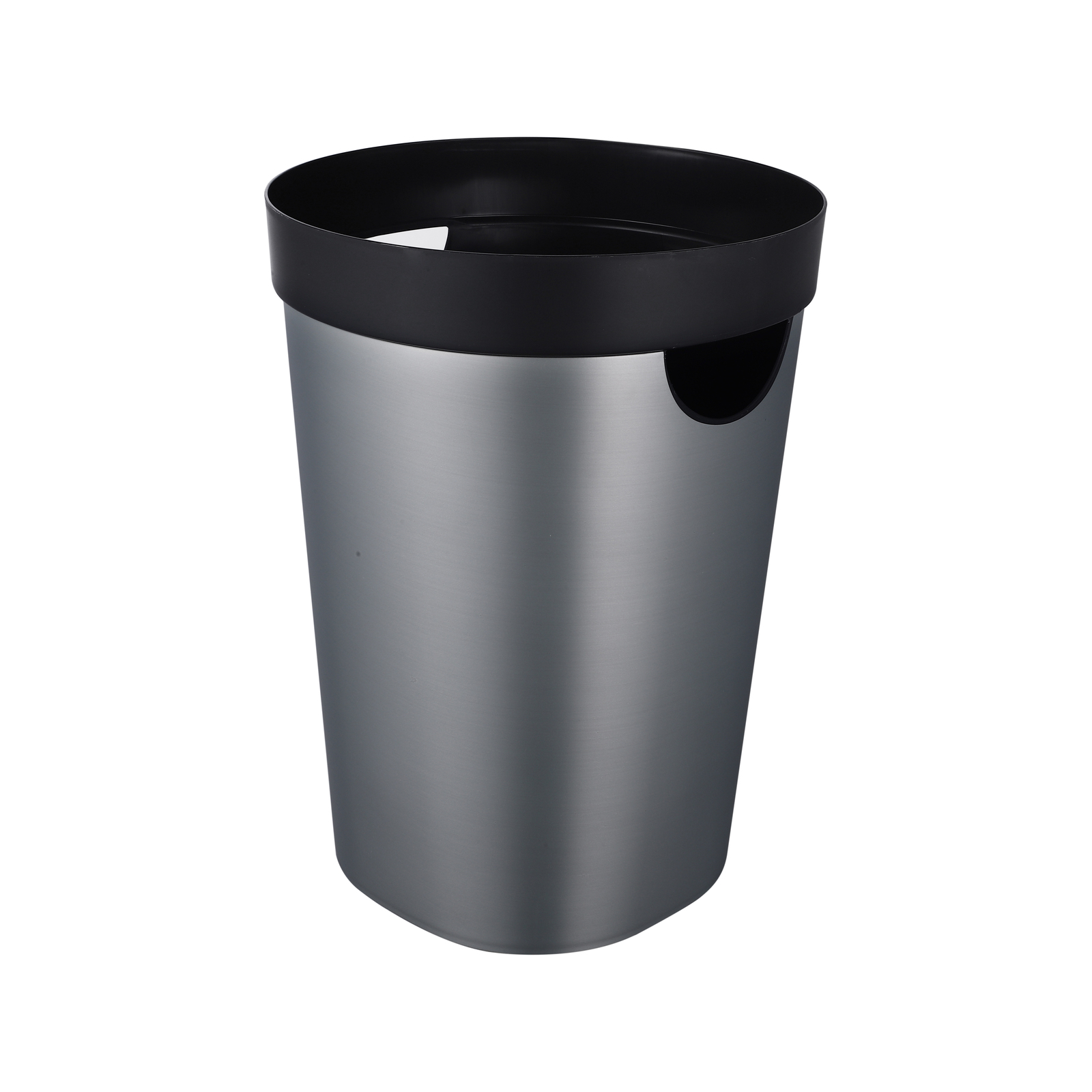 Ezy Storage 10L Silver Black Round Waste Bin Bunnings Australia