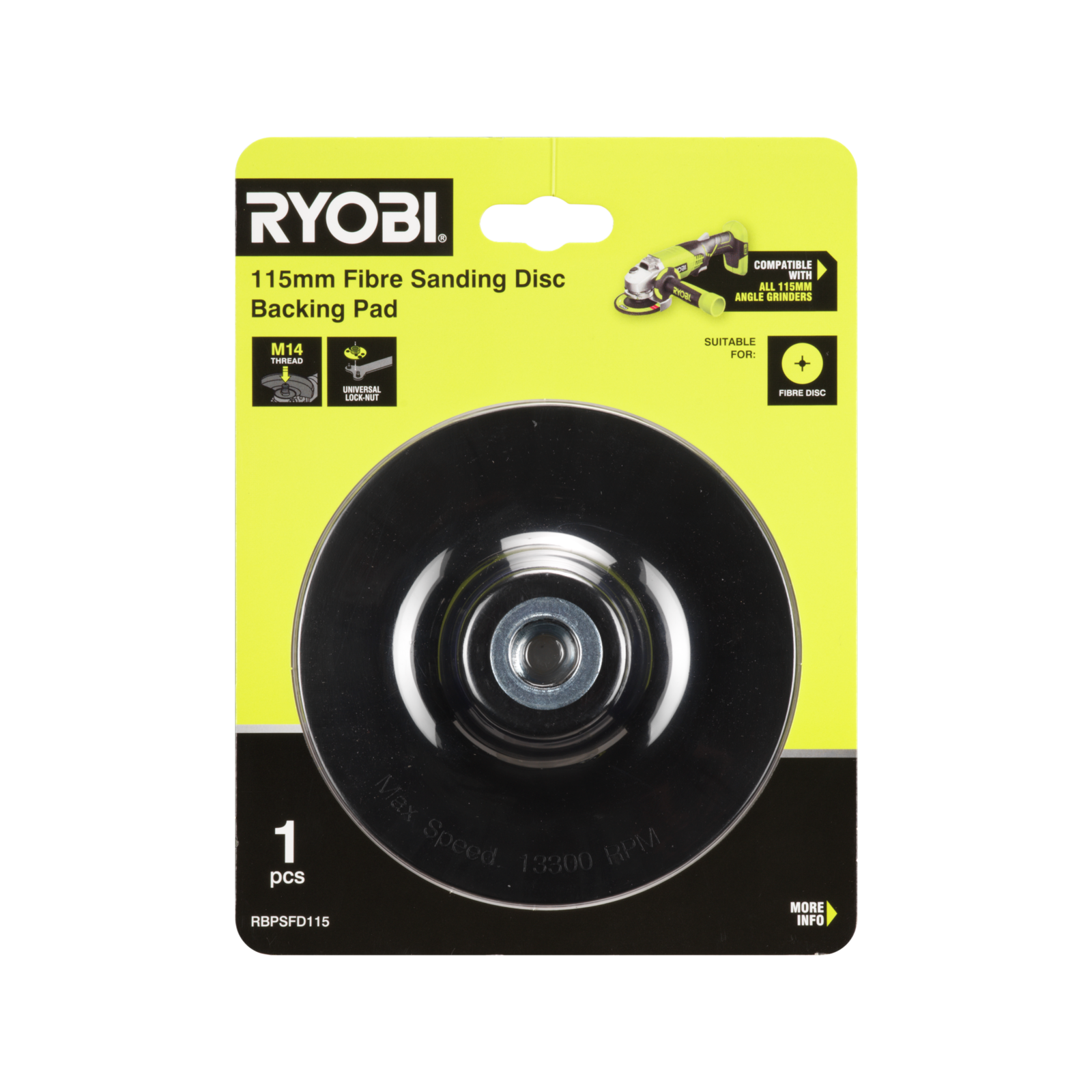 Ryobi 115mm Fibre Sanding Disc Backing Pad Bunnings Australia