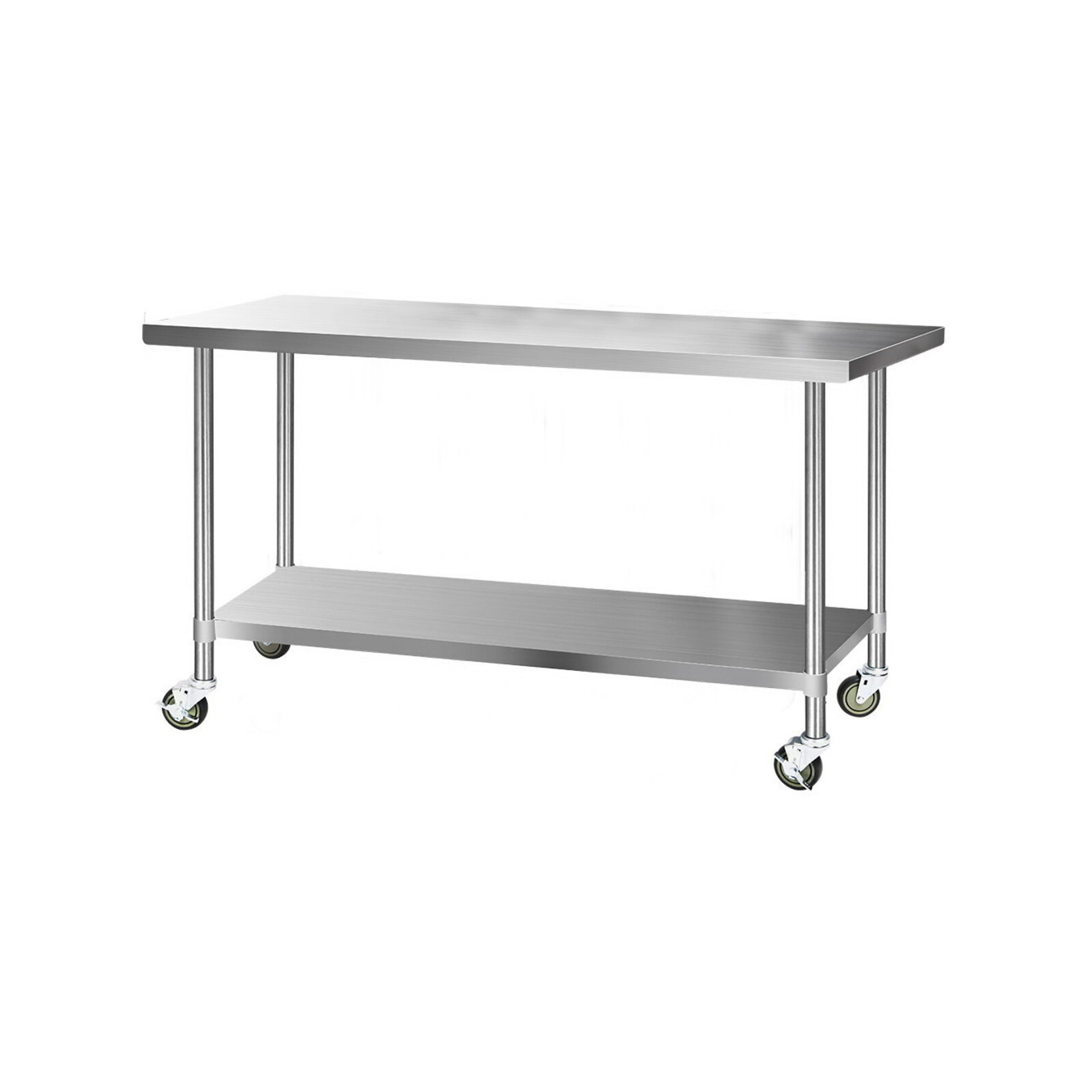 Cefito 1829x760mm Commercial Stainless Steel Kitchen Bench w/ Wheels