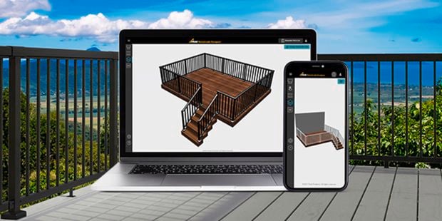 app with designer of balustrading in 3d model