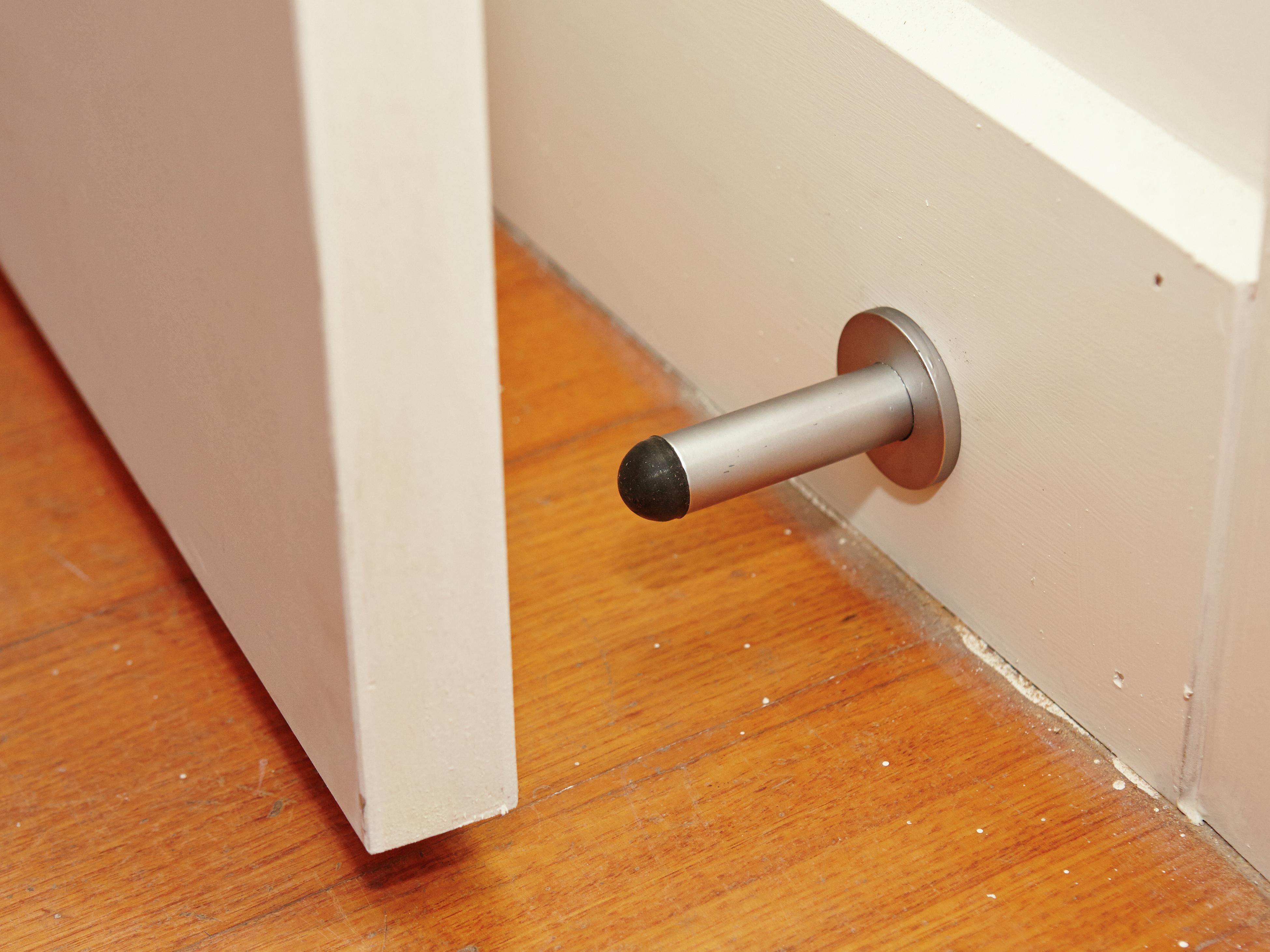 White Cylinder Door Stopper Heavy Concrete Door Stop Gift 