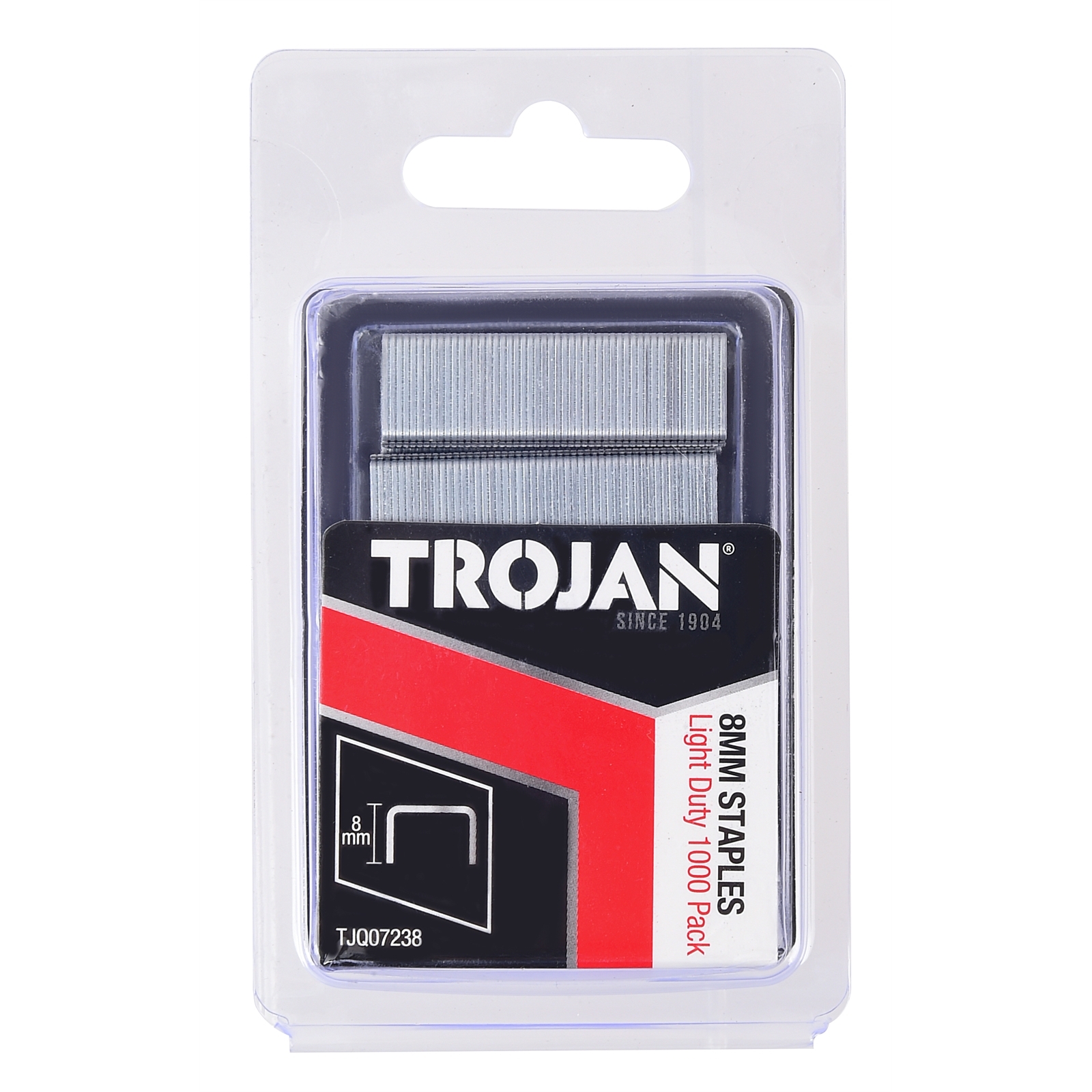 Trojan 8mm Light Duty Staples - 1000 Pack