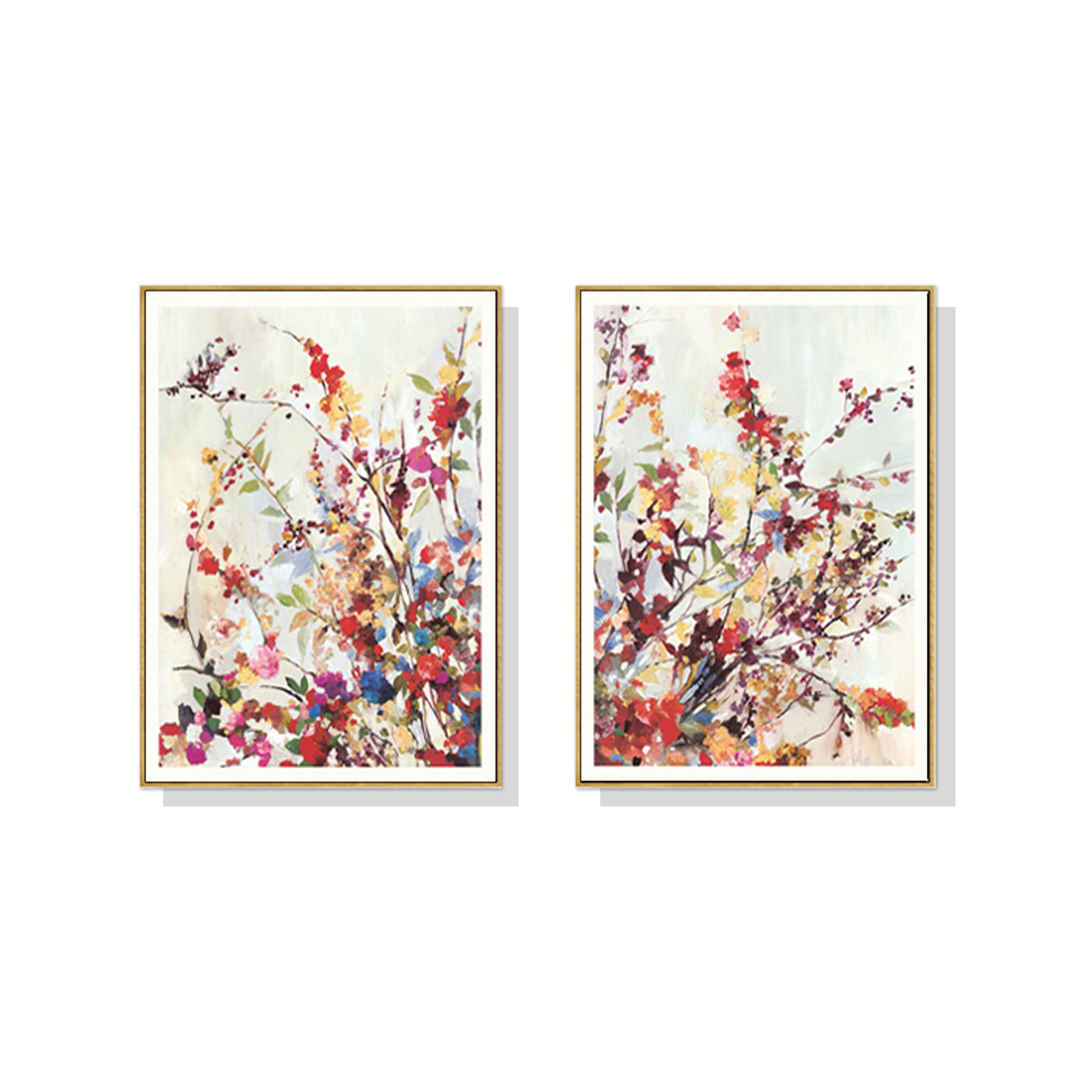 40cmx60cm Coming Spring 2 Sets Gold Frame Canvas Wall Art - Bunnings ...