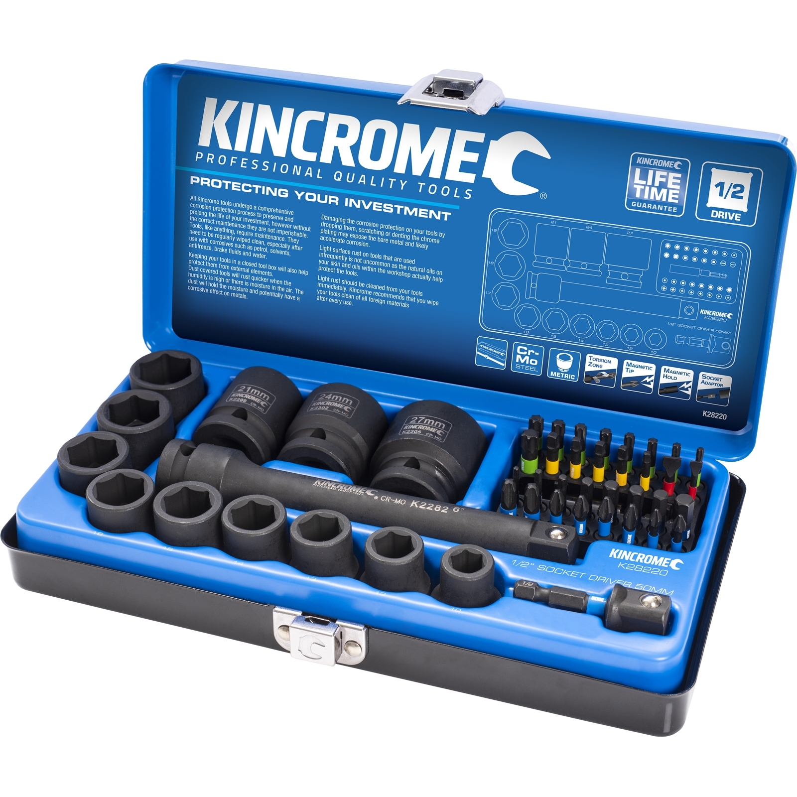 Kincrome 1/2" Impact Socket Set 47 Piece Bunnings Australia